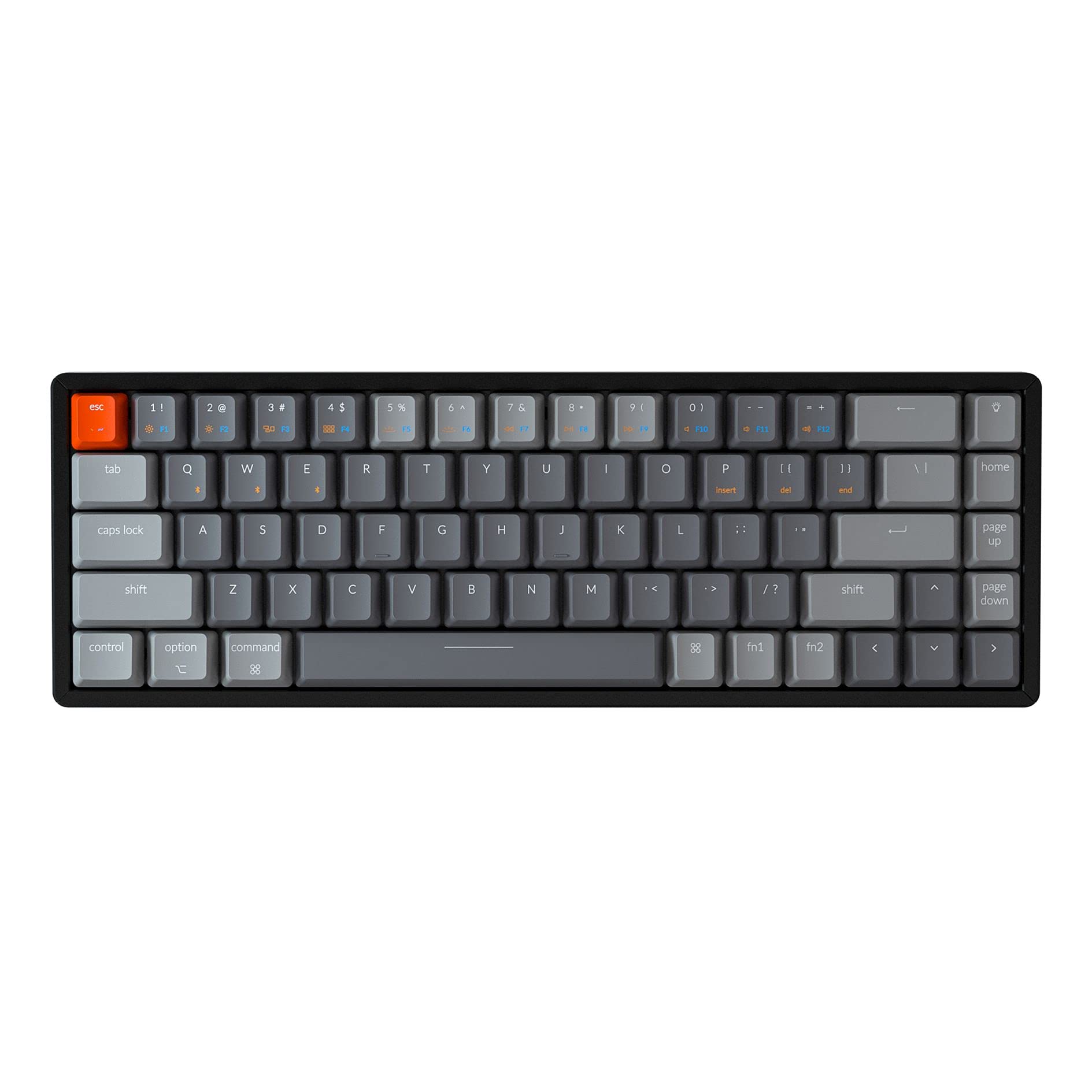Keychron K6 68-Key Wireless Bluetooth/Wired Mechanical Keyboard - RGB Backlit, Aluminum Frame, Gateron Red Switches - Compatible with Mac & Windows - Perfect for Gaming, Typing & Office Work