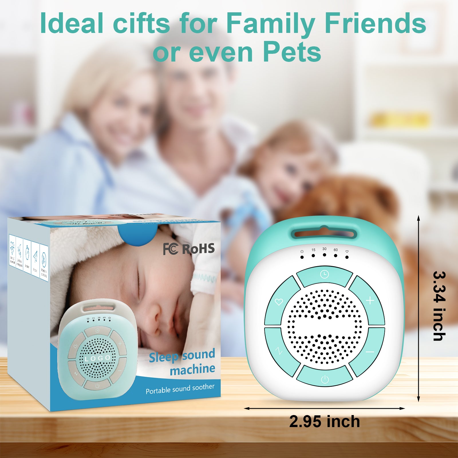 Wetene Mini White Noise Machine for Adults & Babies - Portable Sleep Sound Therapy for Travel, Office & Home Use - Perfect for Deep Sleep & Relaxation Worldwide