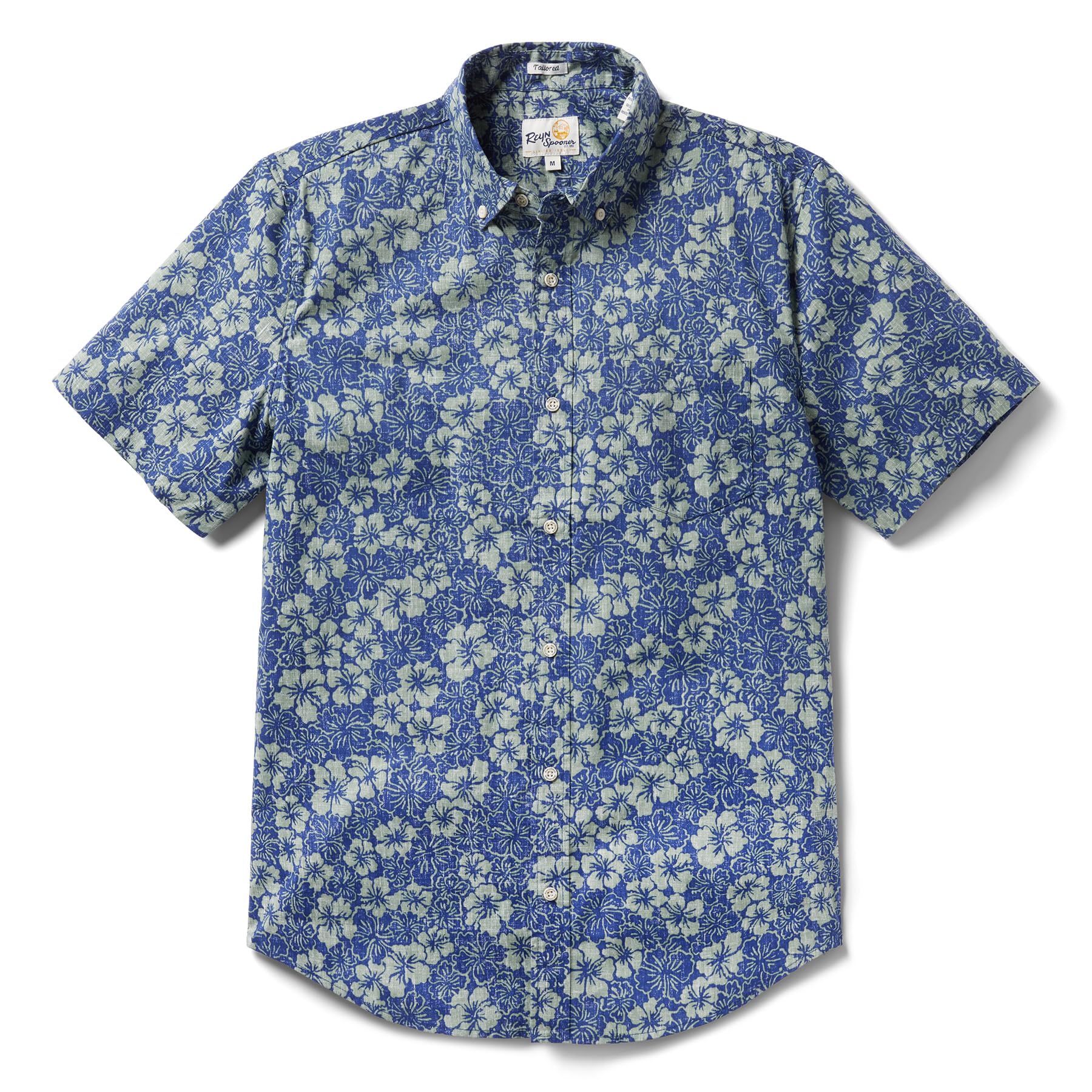 Reyn Spooner Floral Hawaiian Aloha Shirt for Men - Premium Tailored Button Down Short Sleeve Shirt | Beach Vacation, Luau Party & Summer Casual Wear