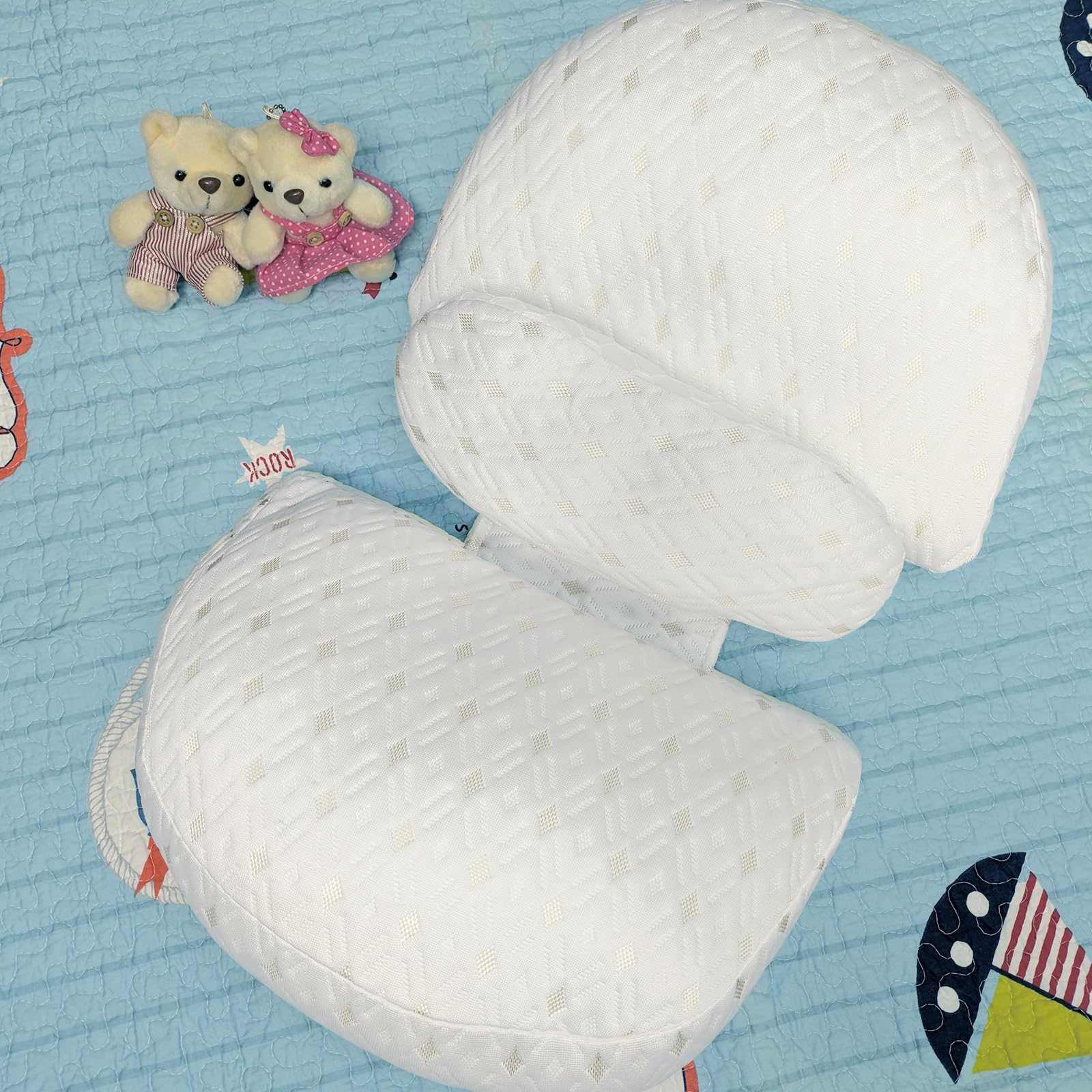 Lacomfy Pregnancy Pillow for Side Sleepers - Maternity Support Pillow with Detachable Cover for Belly, Waist & Back Pain Relief - Comfortable Double Wedge Design for Expecting Mothers - Perfect for Sleeping, Nursing & Relaxing During Pregnancy