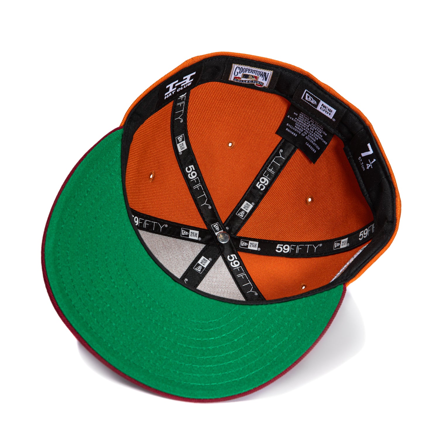 New Era 59Fifty Atlanta Braves Inaugural Season Patch Snapback Hat - Burnt Orange & Cardinal Red | MLB Baseball Cap for Fans & Collectors | Perfect for Games, Tailgating & Everyday Wear