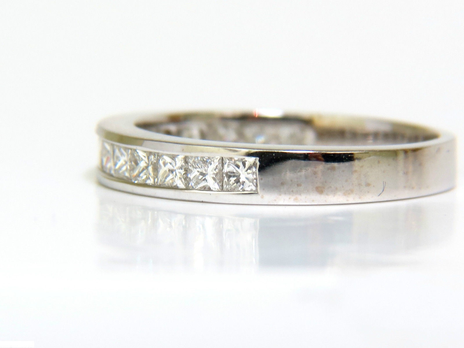 0.70CT Classic Princess Cut Diamond Band Ring - 14K White Gold Wedding Engagement Ring for Women, Perfect for Proposals, Anniversaries & Special Occasions