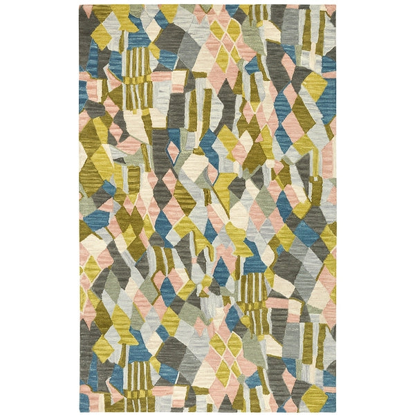 Dash & Albert Deer Leap Hand Hooked Wool Rug - Soft & Durable Area Rug for Living Room, Bedroom, Dining Room - Traditional Handmade Home Decor