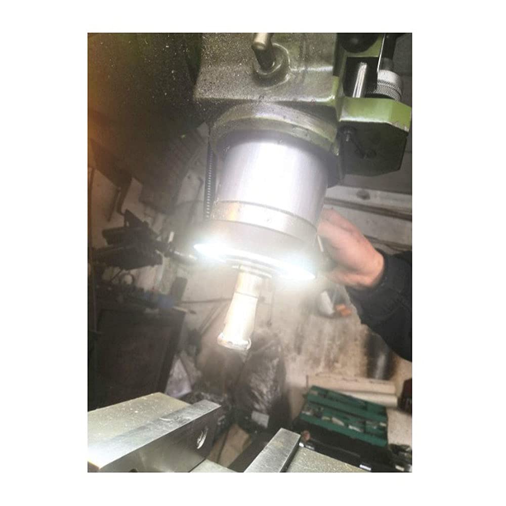 24V LED Waterproof Spindle Lamp for Milling Machine - 50mm ID Shadow-Free Vertical Light Source for CNC Engraving & Machine Tools - Ideal for Precision Metalworking, Woodworking & Industrial Applications