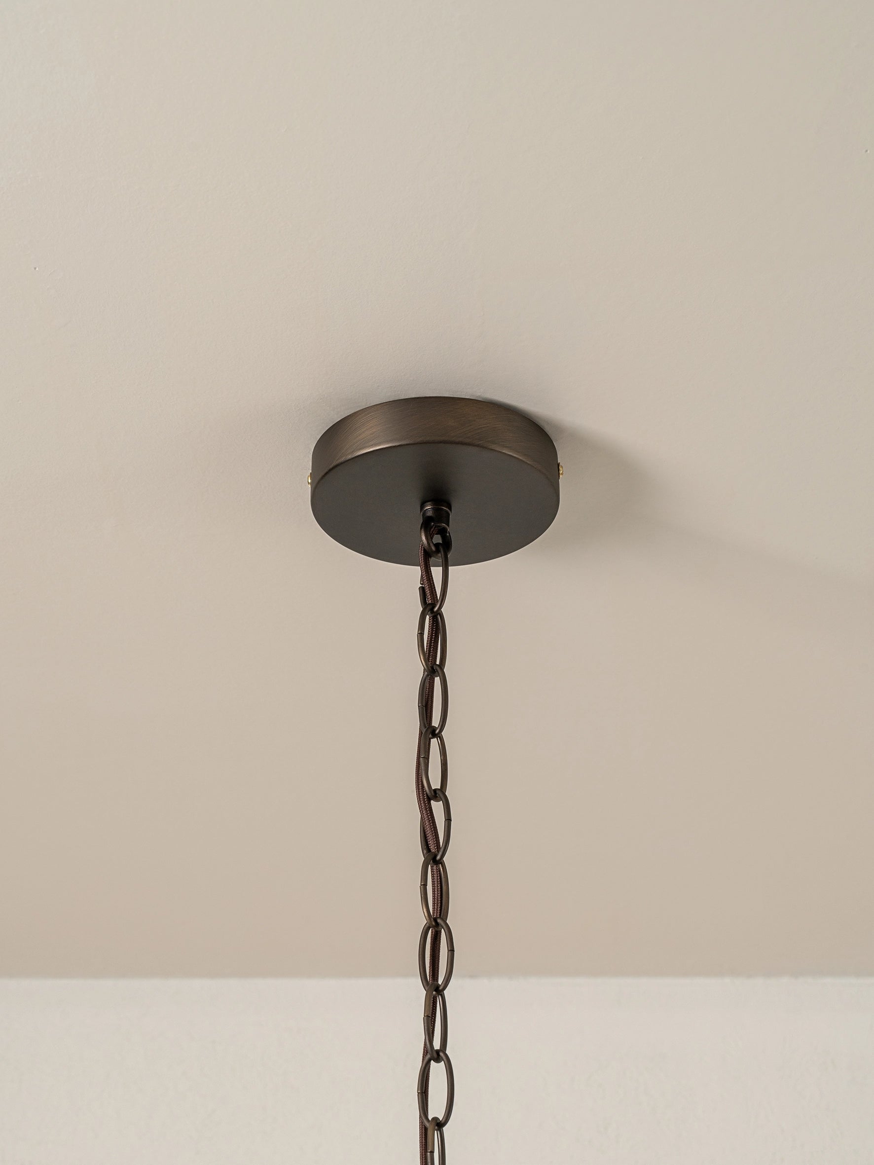 Selmes 4-Light Bronze Chandelier with Smoked Green Glass - Elegant Dining Room & Living Room Lighting Fixture