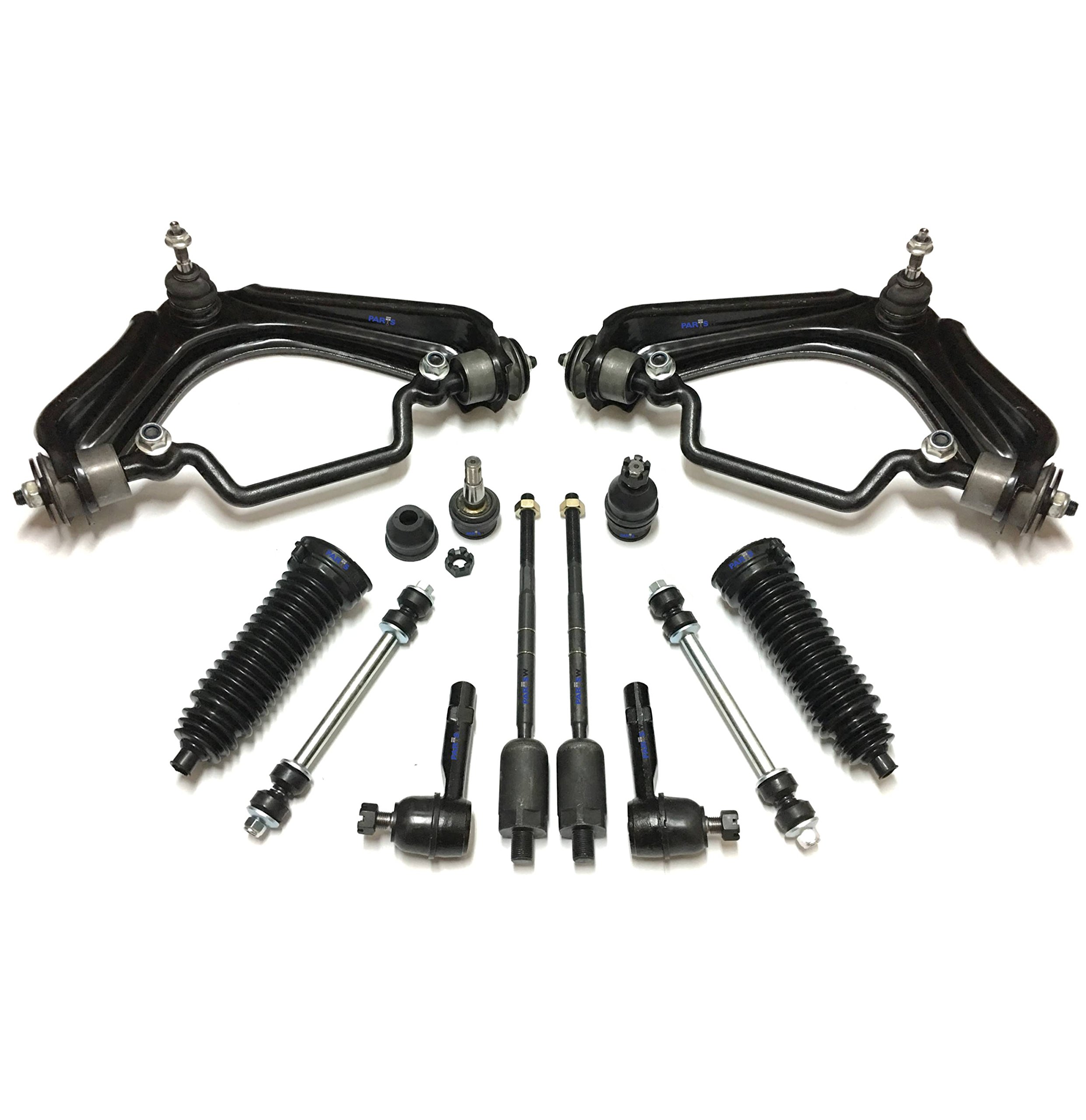 12-Piece Suspension Kit for Mercury Mountaineer & Ford Explorer - Lower Ball Joints, Sway Bars, Gear Bellows, Inner/Outer Tie Rod Ends, Upper Control Arms with Ball Joint Assembly - Improve Ride Comfort & Handling for Off-Road & Daily Driving