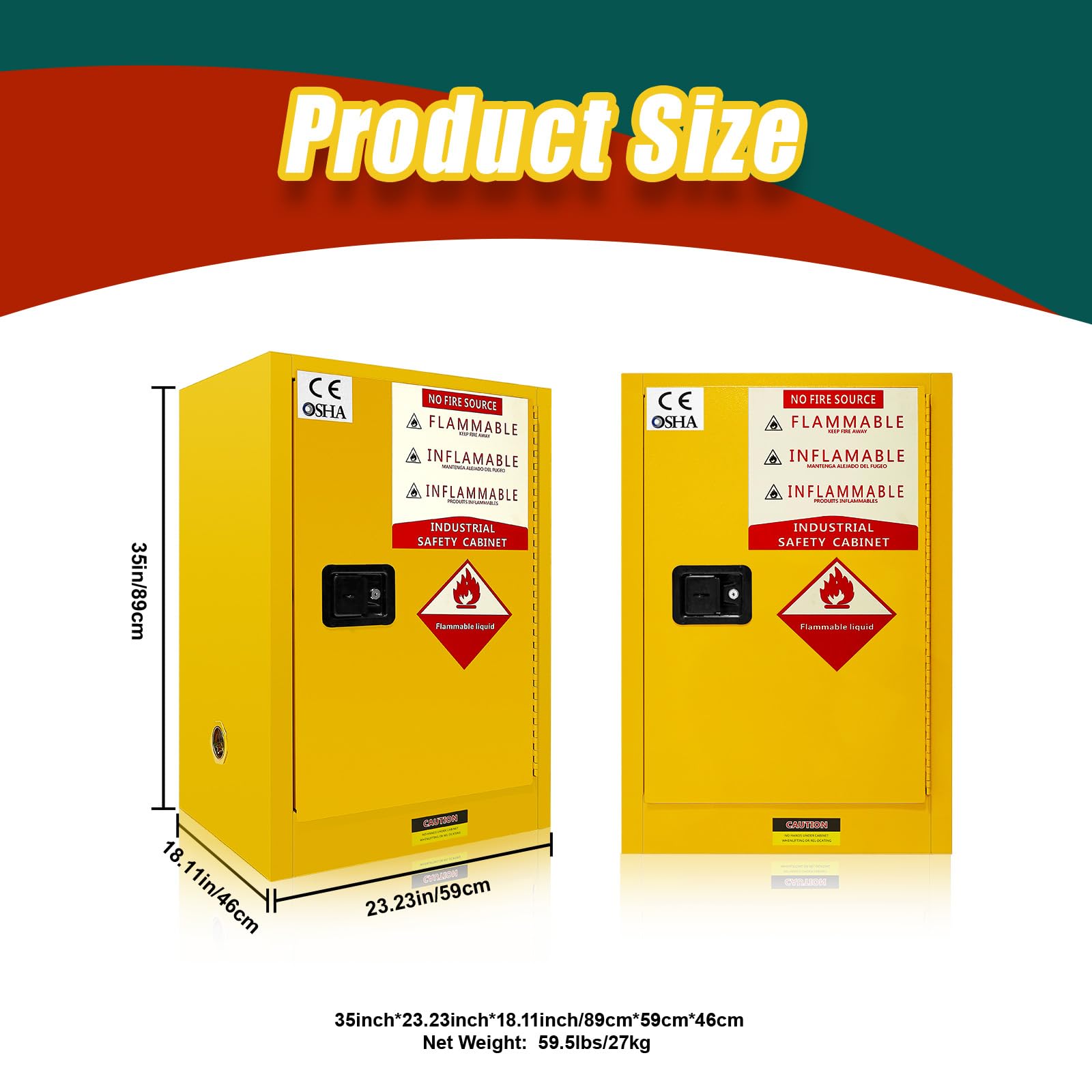 16 Gallon Flammable Storage Cabinet - 23.23