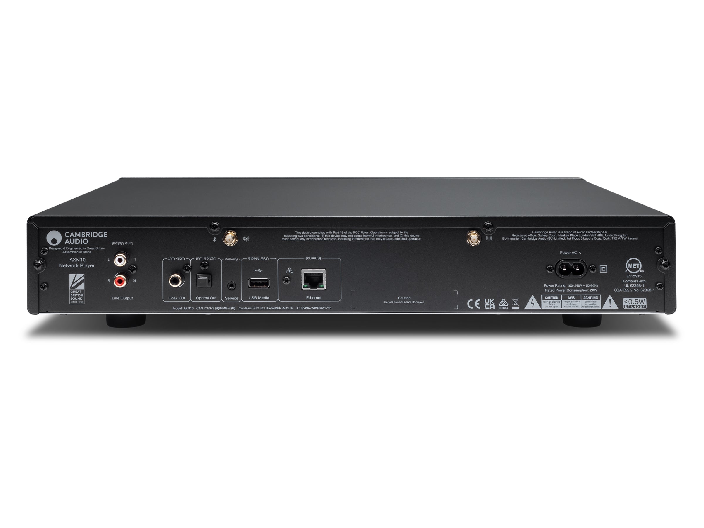 Cambridge Audio AXN10 Hi-Fi Network Streamer - Wireless Music Player with High-Resolution Audio, Bluetooth, and Multi-Room Streaming | Perfect for Home Audio Systems and Music Enthusiasts