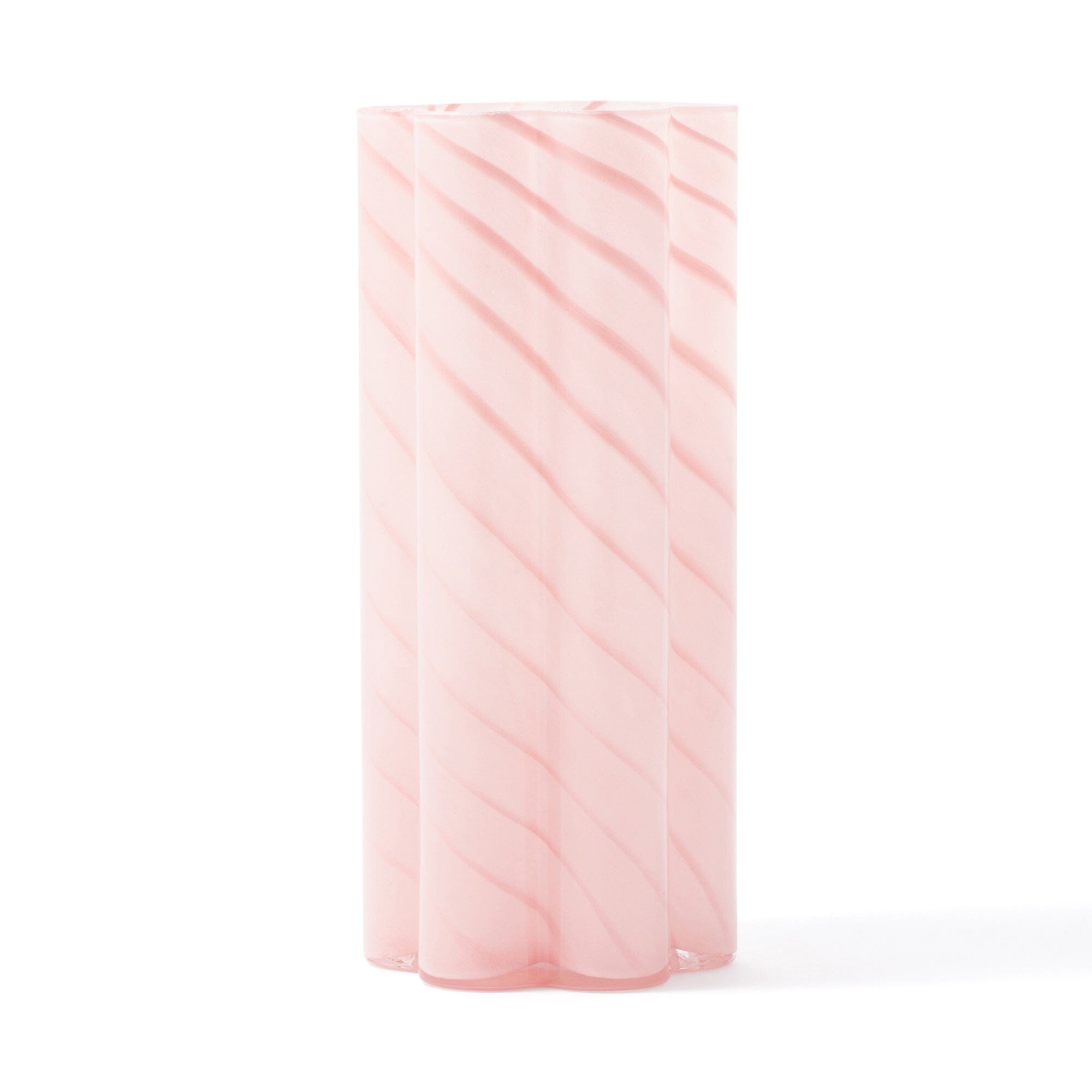 Elegant Light Pink Floral Stripe Vase - Perfect for Home Decor, Wedding Centerpieces & Gift Giving