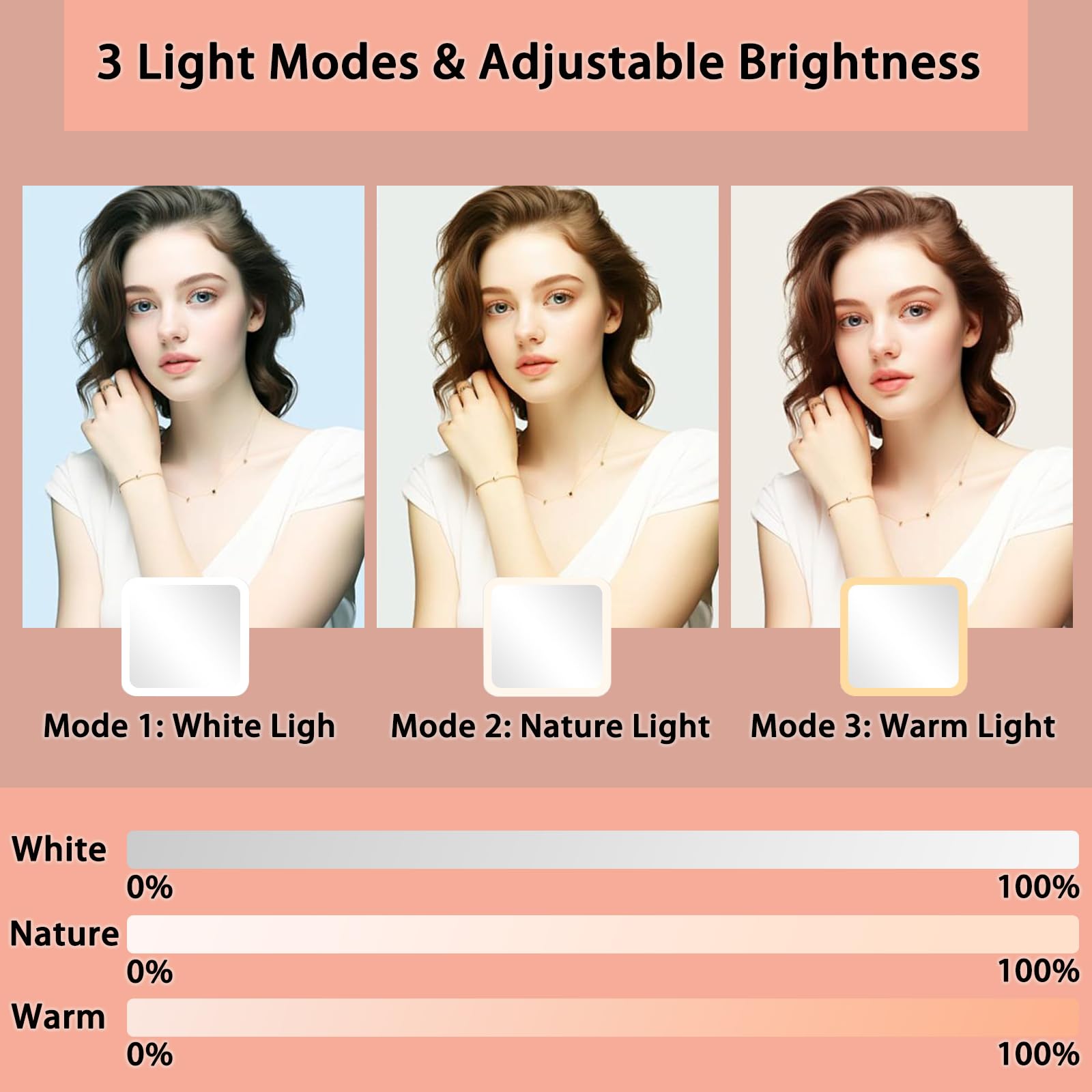 LED Lighted Travel Makeup Bag with Mirror - Pink | Portable Cosmetic Organizer for Travel & Home Use