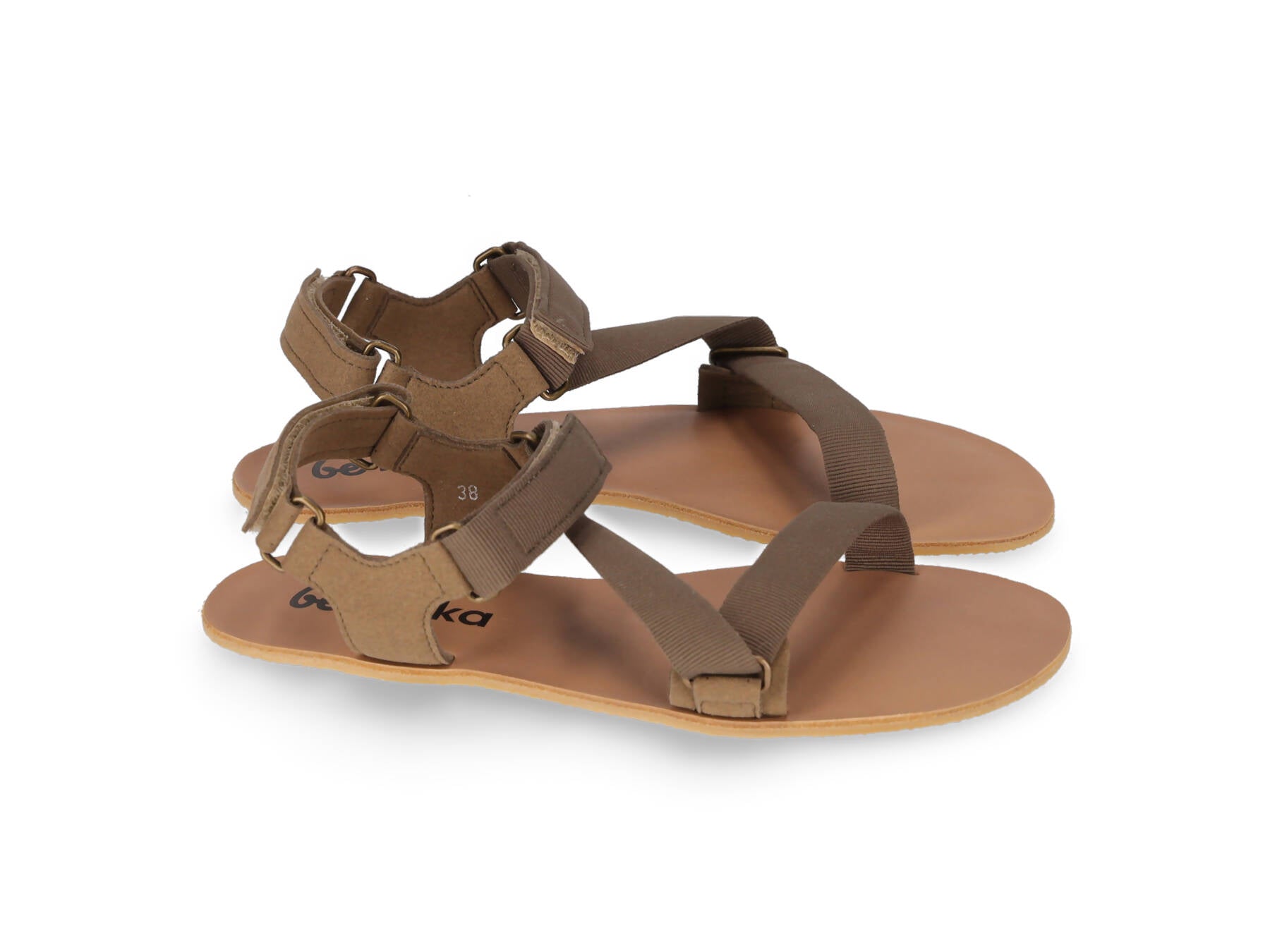 Barefoot Sandals for Women - Be Lenka Flexi Minimalist Shoes in Olive Green | Comfortable & Lightweight for Walking, Travel & Outdoor Activities