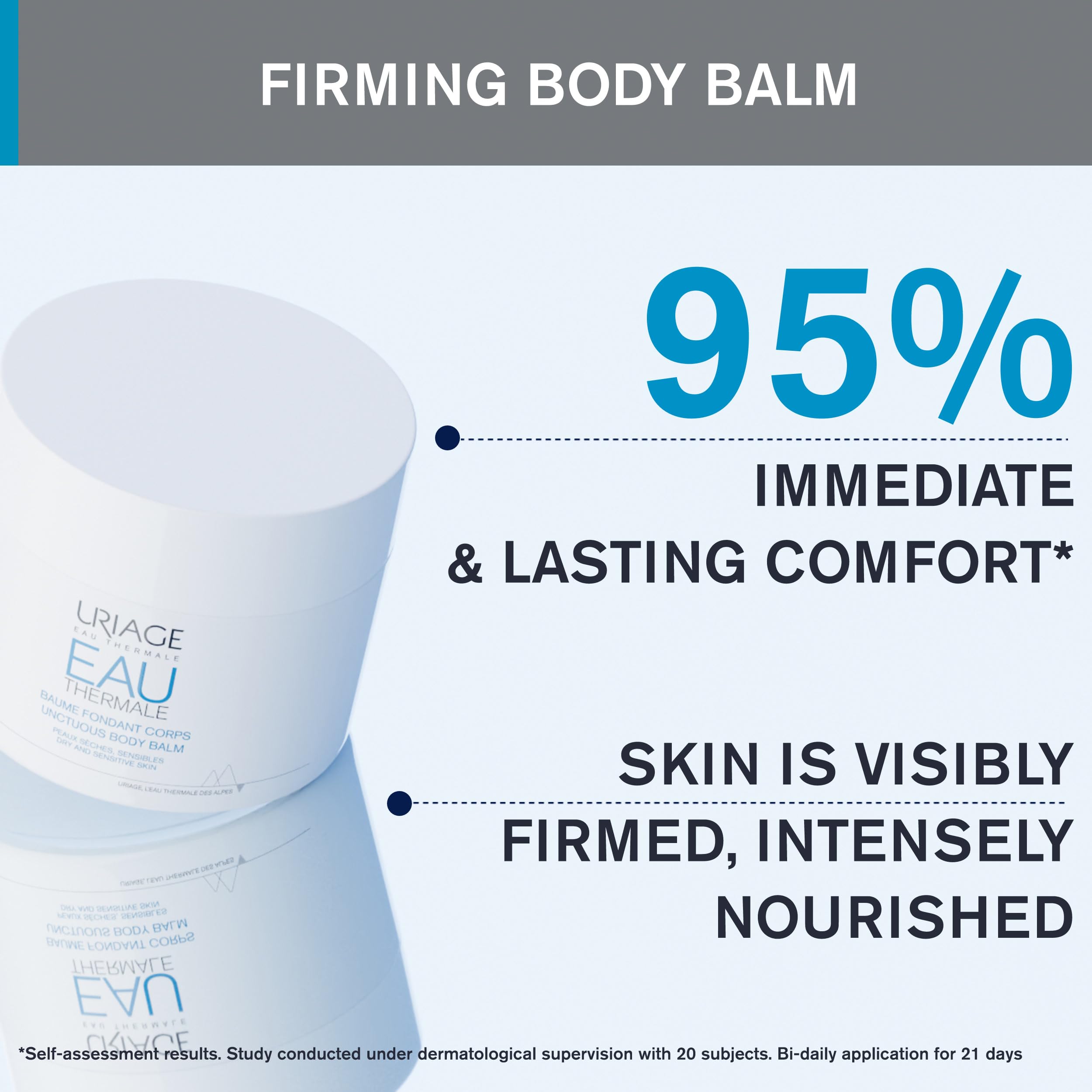 EAU THERMALE Rich Hydrating Body Balm 200ml - Deep Moisturizing Cream for Dry Skin, Perfect for Post-Shower & Nighttime Use