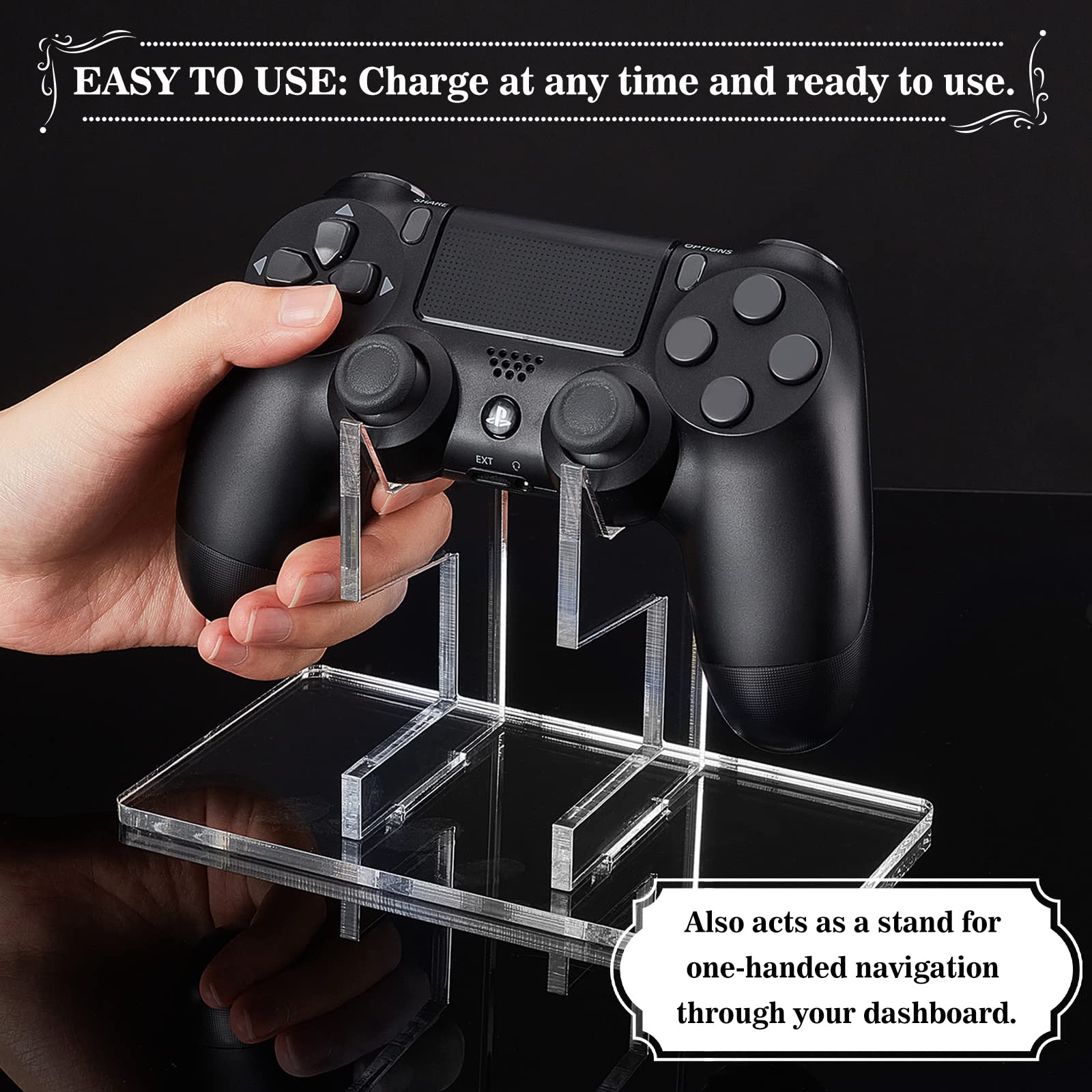 Universal Game Controller Stand Holder - Compatible with Xbox One, PS4, PS5 & Nintendo Switch - Clear Display & Organizer for Retro & Modern Controllers - Perfect for Gaming Setup & Home Entertainment System