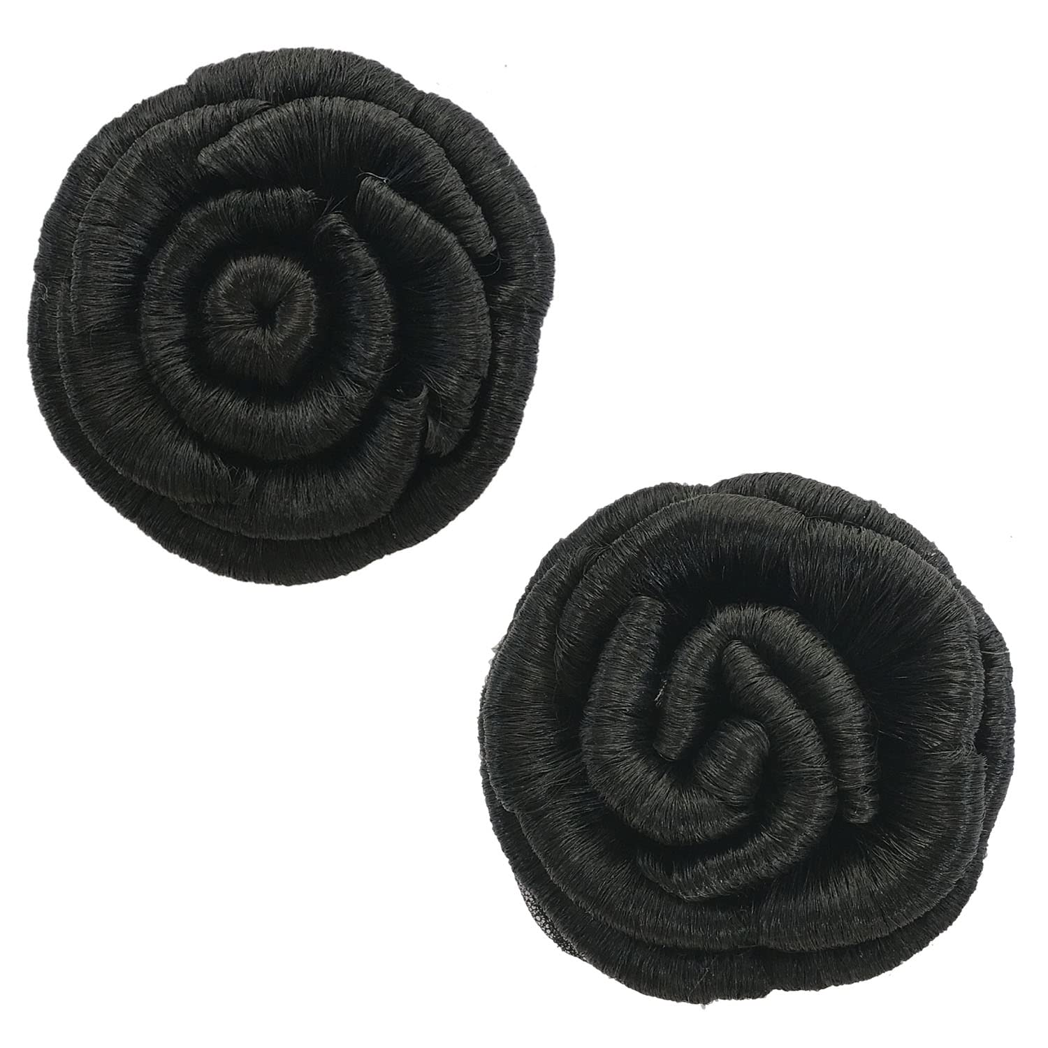 Gadinfashion™ 2-Pack Black Artificial Hair Bun for Women & Girls – Perfect for Weddings, Parties, and Everyday Hairstyles