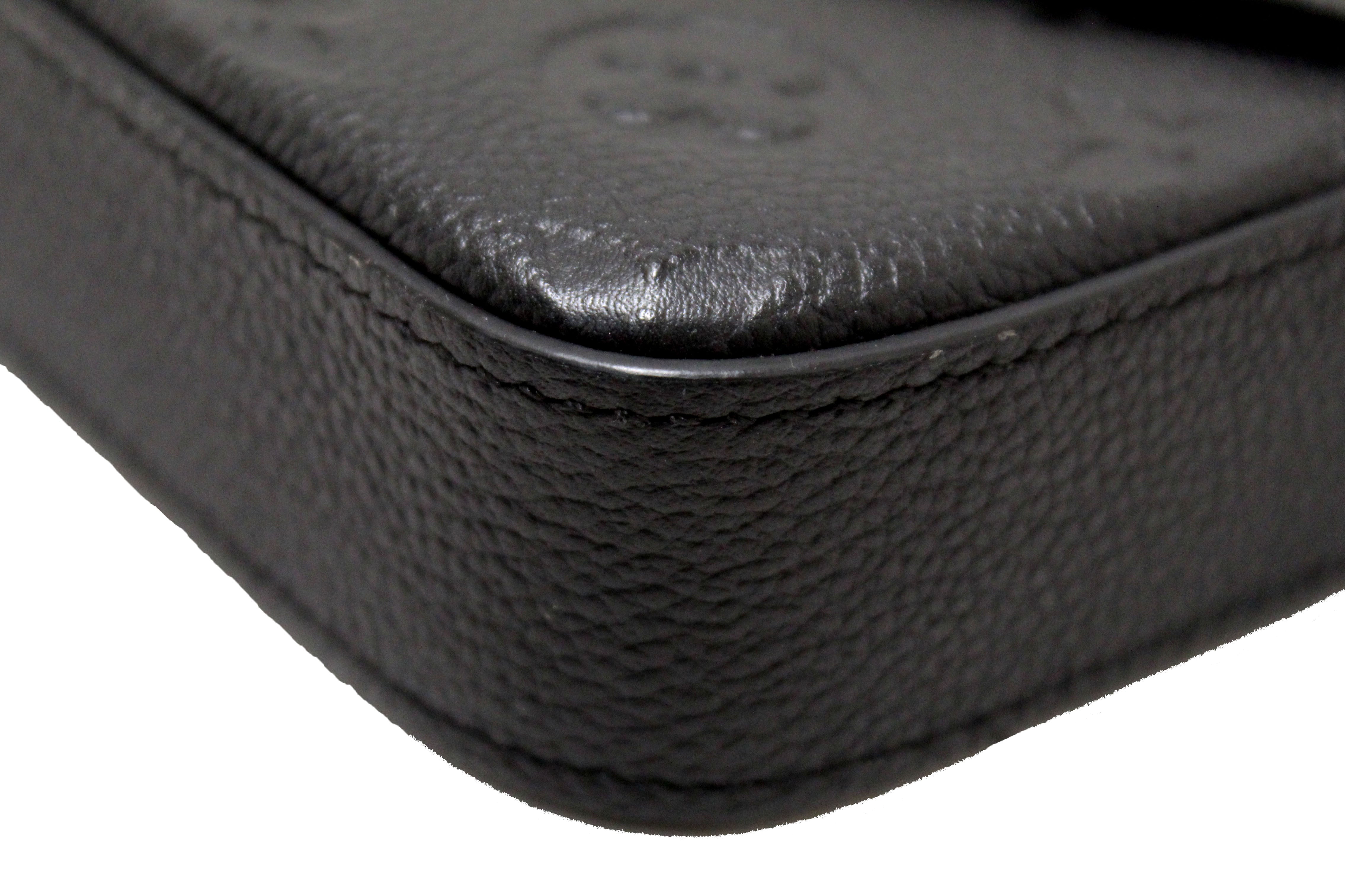 Authentic Louis Vuitton Black Monogram Empreinte Felicie Pochette Crossbody Bag - Luxury Designer Handbag for Women, Perfect for Date Night, Parties & Everyday Use