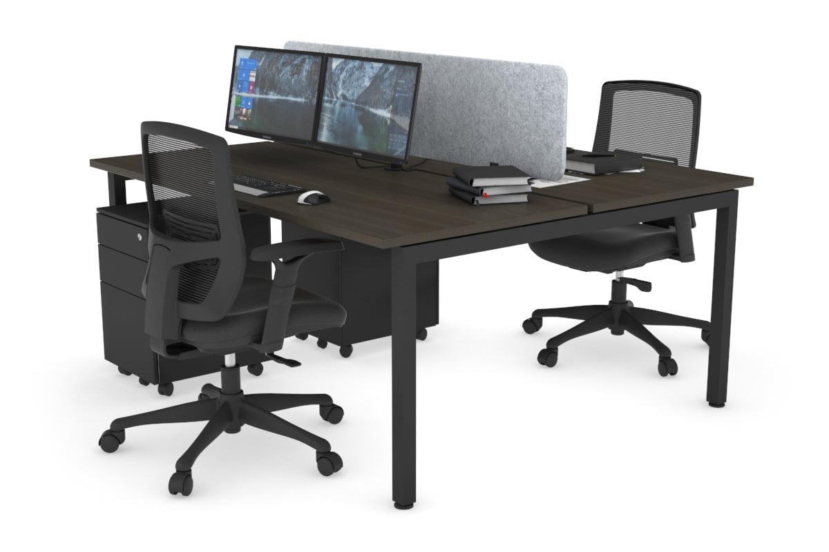 Quadro Square Legs 2 Person Office Workstation Desk [1400L x 700W] - Perfect for Collaborative Workspaces & Home Offices