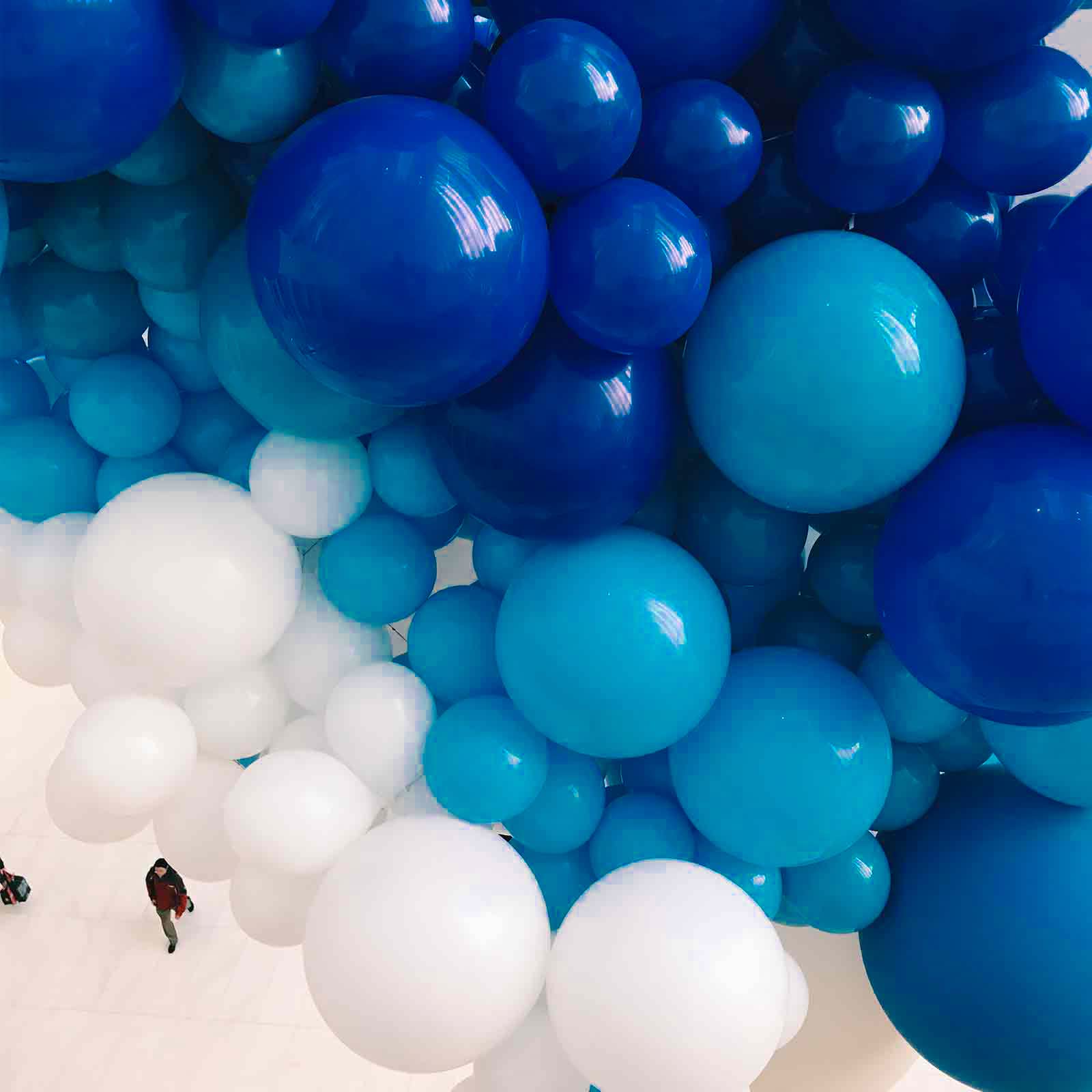 PartyWoo Persian Blue Balloons - 140 pcs Dark Blue Balloon Kit (18