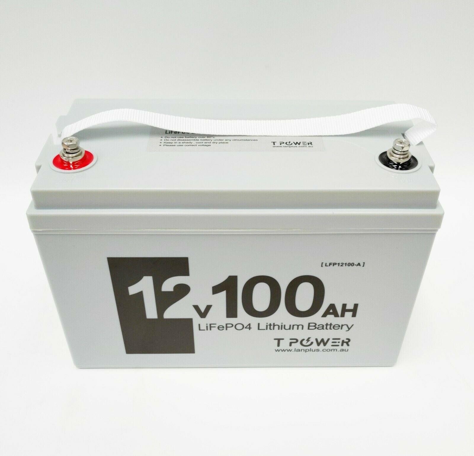Lanplus 12V 100Ah LiFePO4 Lithium Deep Cycle Battery - Solar Power, RV, Marine, Off-Grid Applications - Perfect for Solar Systems, 4WD Caravans & Camping Adventures