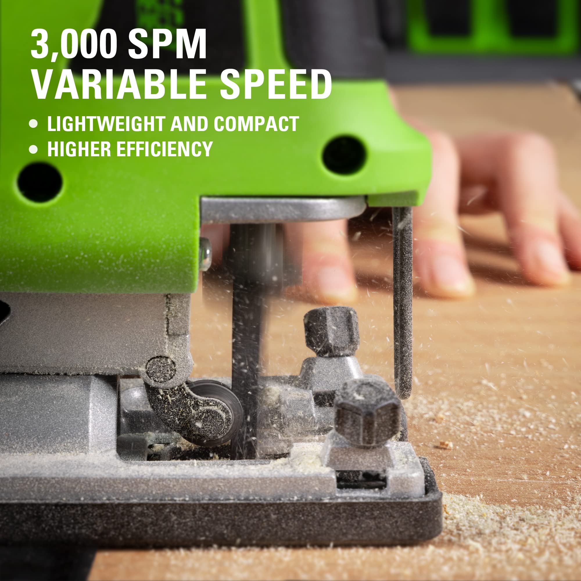 Greenworks 24V Brushless Cordless Jig Saw with 4.0Ah Battery & Charger - 1