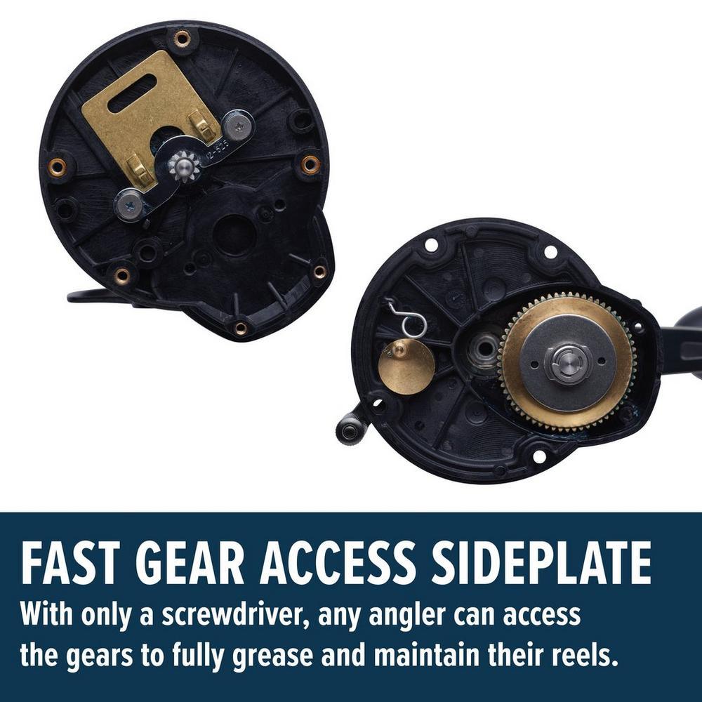 Penn Squall II Level Wind Conventional Fishing Reel - Saltwater & Freshwater Fishing Gear for Offshore, Surf, and Boat Anglers