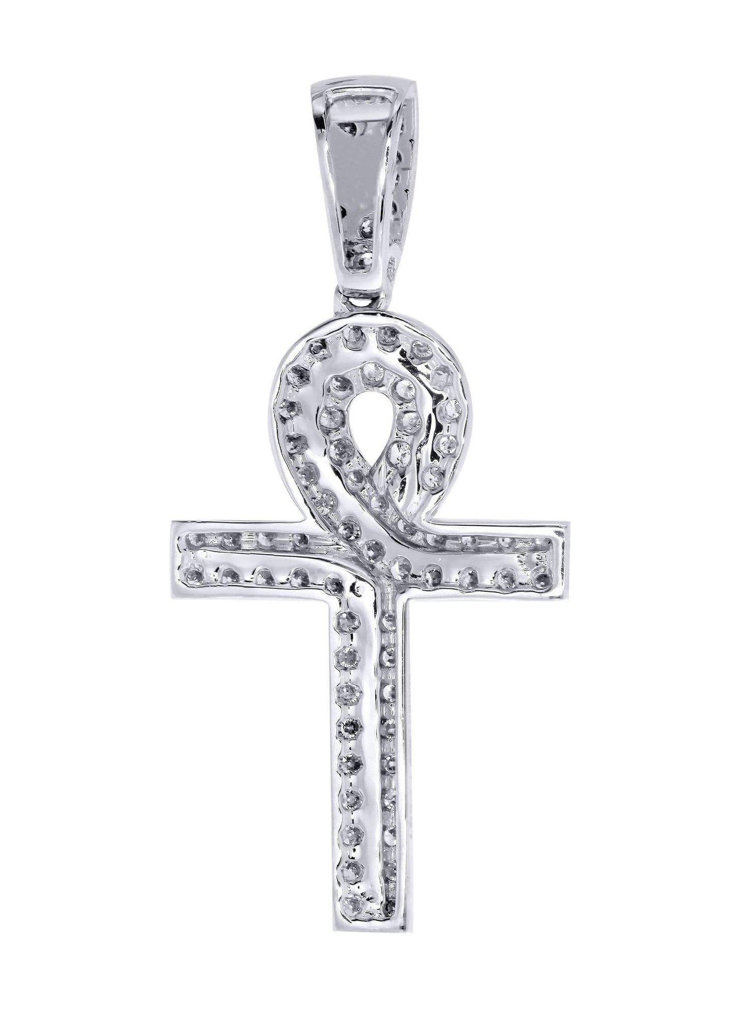 0.71 Carat Diamond Ankh Pendant Necklace - 2.18 Grams 14K Gold Egyptian Cross Jewelry for Women - Perfect for Gifts, Spiritual Protection & Everyday Wear