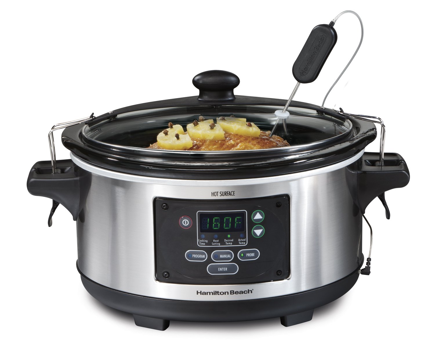 Hamilton Beach 6 Quart Programmable Slow Cooker with Air Fryer Lid - Multi-Cooker for Soups, Stews & Healthy Meals - Perfect for Family Dinners & Meal Prep