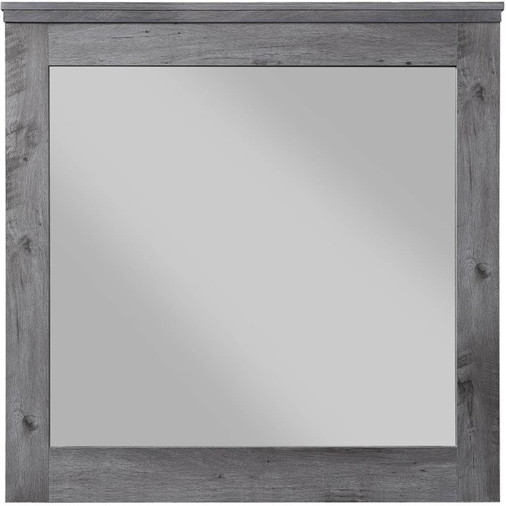 Rustic Gray Oak Acme Vidalia Wall Mirror - Farmhouse Bathroom & Bedroom Decor