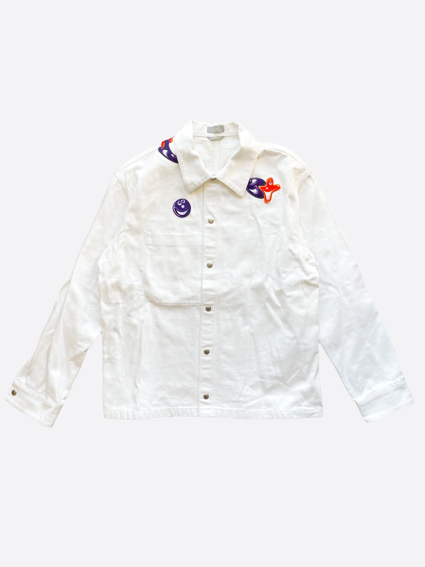 Dior Kenny Scharf Denim Jacket - Vintage Designer Denim Jacket for Men & Women - Perfect for Casual Outfits, Streetwear Fashion & Collector's Item
