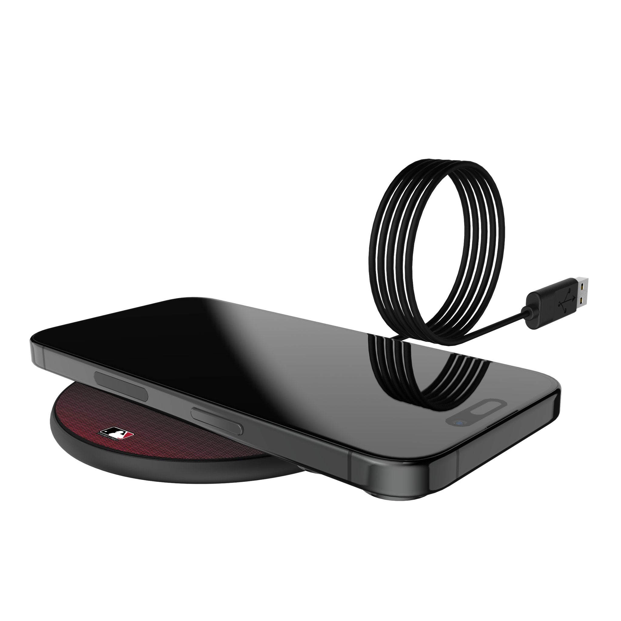 Arizona Diamondbacks 15W Fast Wireless Charger - Premium Linen Finish for iPhone, Samsung, AirPods - Perfect for Home, Office, and Travel