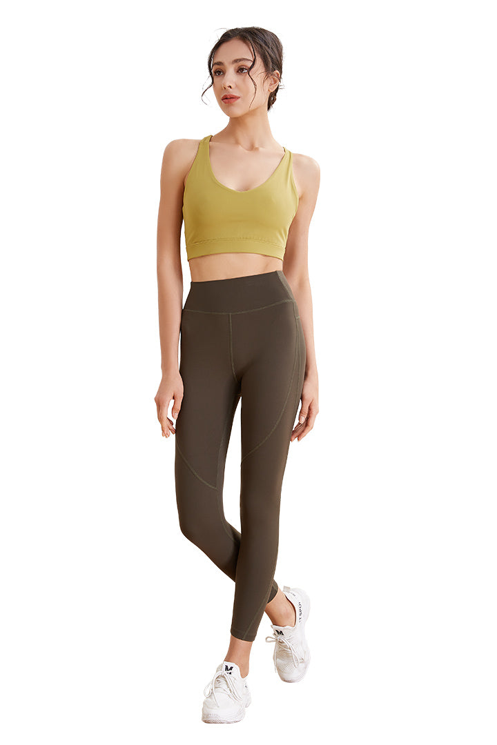 High Waist 7/8 Naked Feeling Workout Leggings for Women - Seamless Yoga Pants, Gym Running & Lounge Wear - Comfortable & Breathable for Fitness, Yoga, and Everyday Use