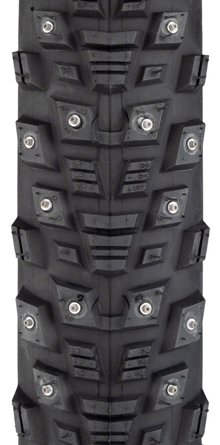 45NRTH Kahva Winter Bike Tire 29 x 2.25 Inch with 252 Carbide Steel Studs - Clincher, Steel Bead, 33 TPI - Black - Perfect for Snow & Ice Cycling, Fat Tire Bikes, Mountain Biking in Extreme Cold Conditions