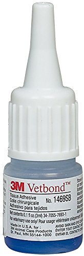 3M Vetbond Tissue Adhesive Kit - 6 Bottles (3ml Each) with MSDS - Surgical Wound Glue for Veterinary Use, Pet First Aid & Minor Wound Care - Ideal for Animal Clinics, Farms & Home Pet Emergencies