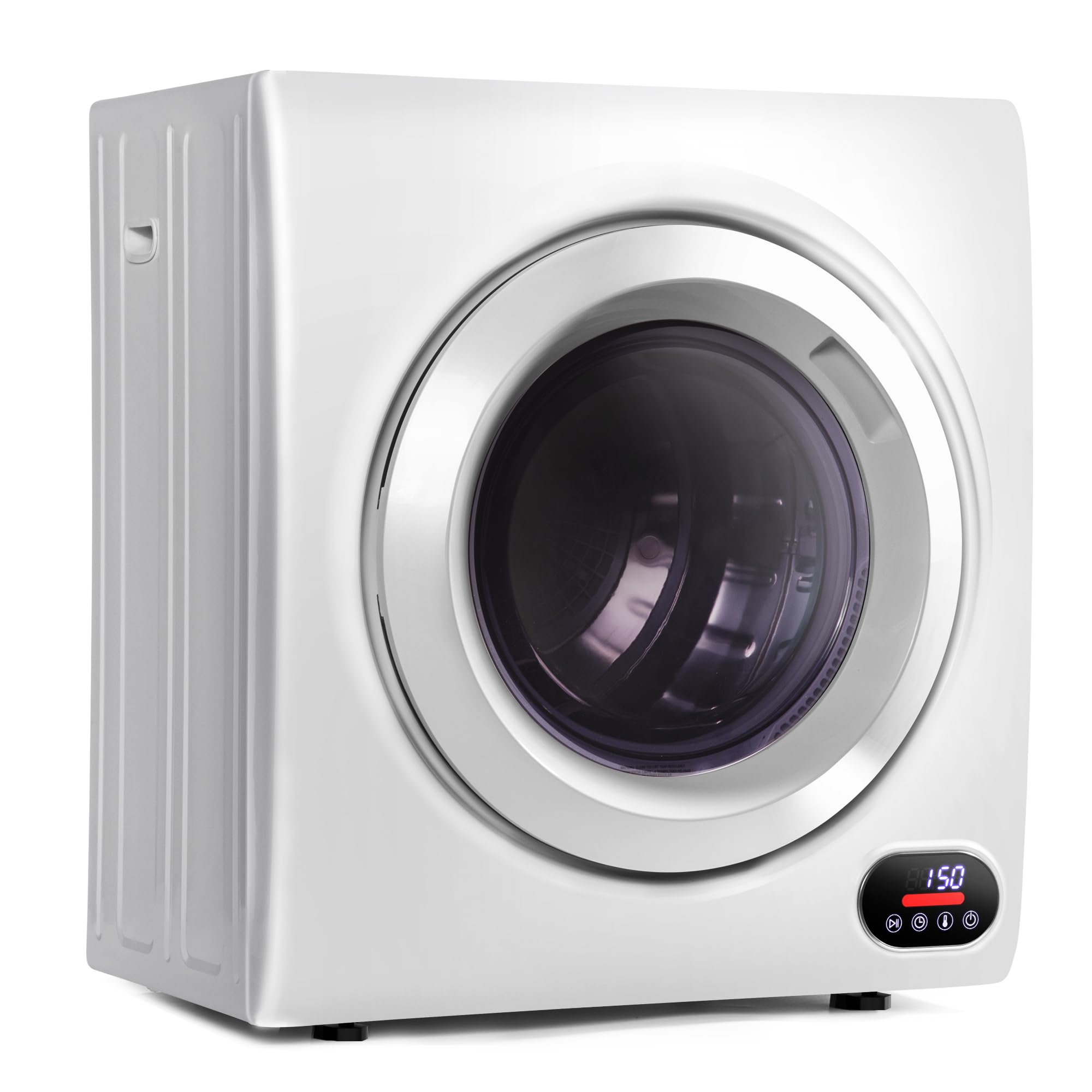 Portable 3.5 cu.ft Compact Clothes Dryer Machine - 1500W Mini Laundry Dryer with LED Display & Exhaust Hose - Perfect for Small Spaces, Apartments, Dorms, RVs - White | Fast Drying for Everyday Laundry Needs