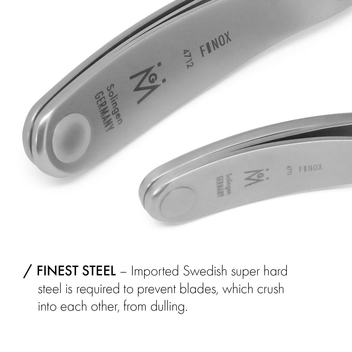 Premium GERMANIKURE Nail Clippers & Sapphire Nail File Set - Solingen Germany Stainless Steel Manicure Kit - Professional Pedicure Tools for Men & Women - Perfect for Travel, Home & Salon Use