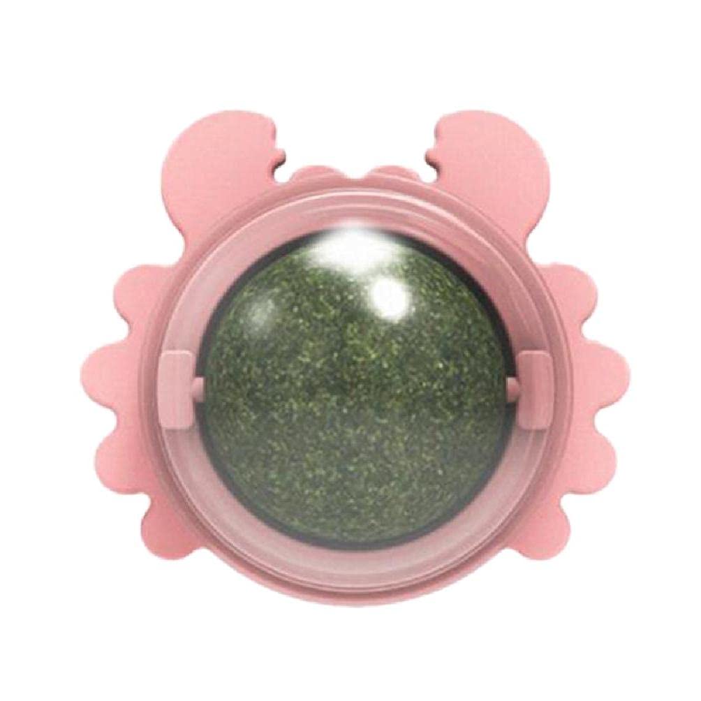 Milue Rotating Catnip Ball Toy - Interactive Chew Toy for Cats & Kittens with Mint Flavor, Teeth Cleaning & Digestion Aid - Fun Puzzle Game for Indoor Play, Stress Relief & Bonding Time