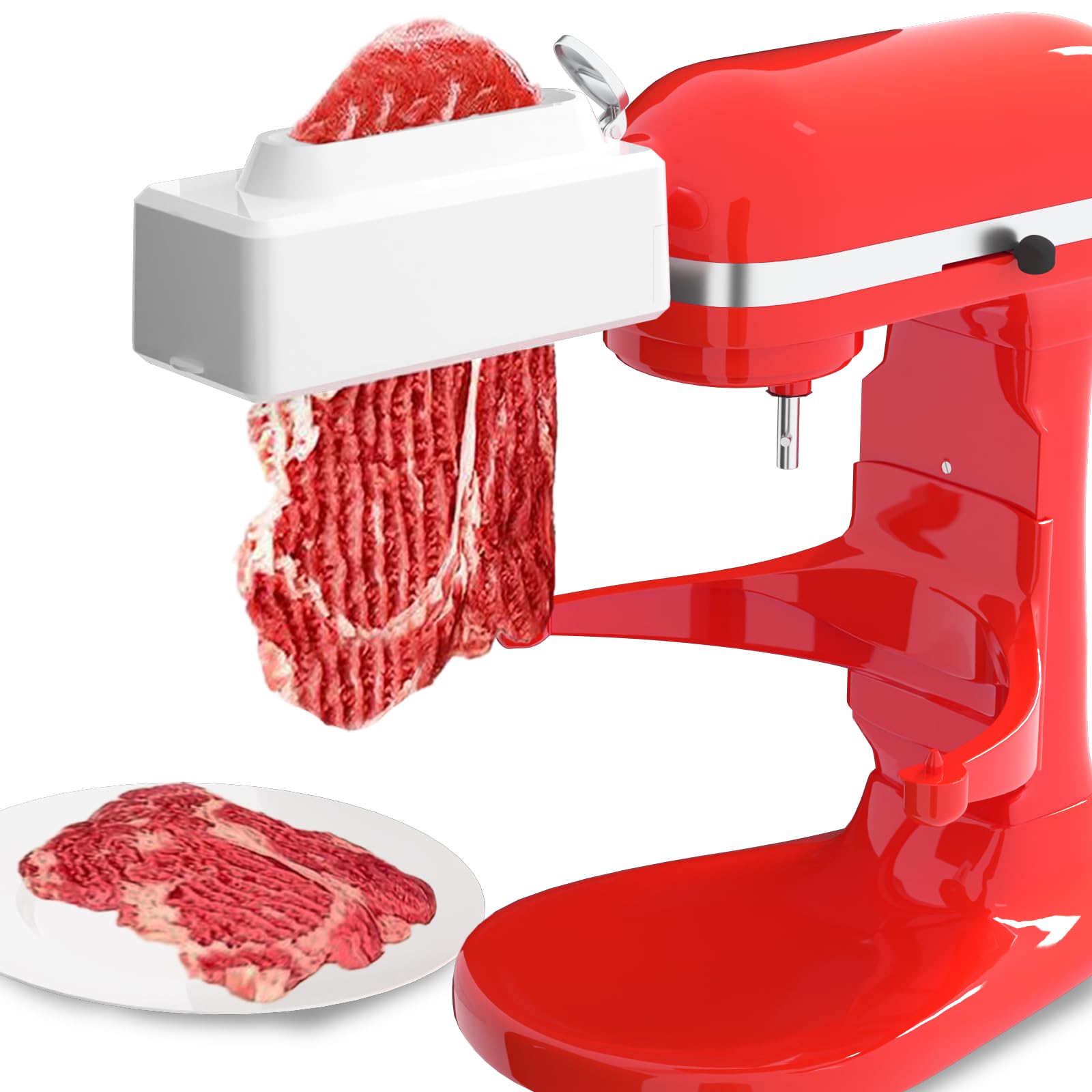 Premium Stainless Steel Meat Tenderizer Attachment - Compatible with KitchenAid & Cuisinart Stand Mixers - Durable Mixer Accessory for Effortless Meat Preparation - Perfect for Home Chefs & Meal Prep Enthusiasts