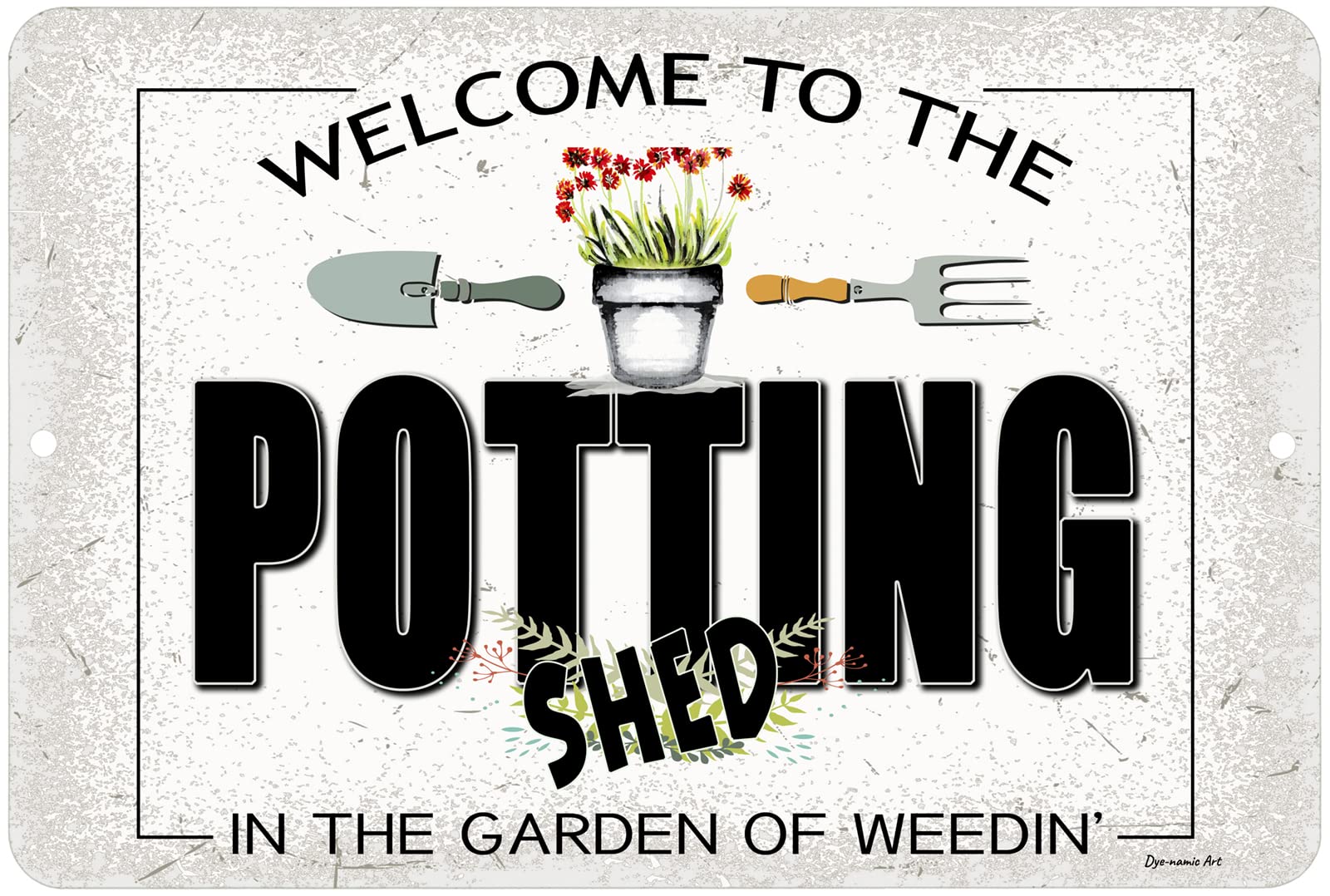 Vintage Welcome to The Potting Shed Metal Sign - 12x18 Inch Rustic Farmhouse Decor for Garden, She Shed & Home - Indoor/Outdoor Weatherproof Wall Art - Made in USA | Perfect for Backyard, Patio & Farmhouse Style Decorating