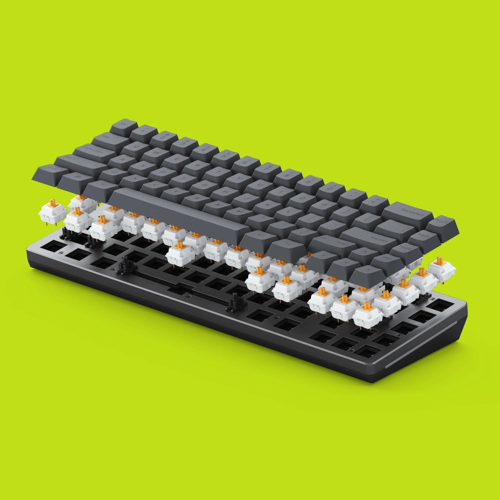 GMMK 2 Barebones 65% Compact Mechanical Keyboard Kit - Hot-Swappable PCB for Custom Gaming & Office Typing Setup