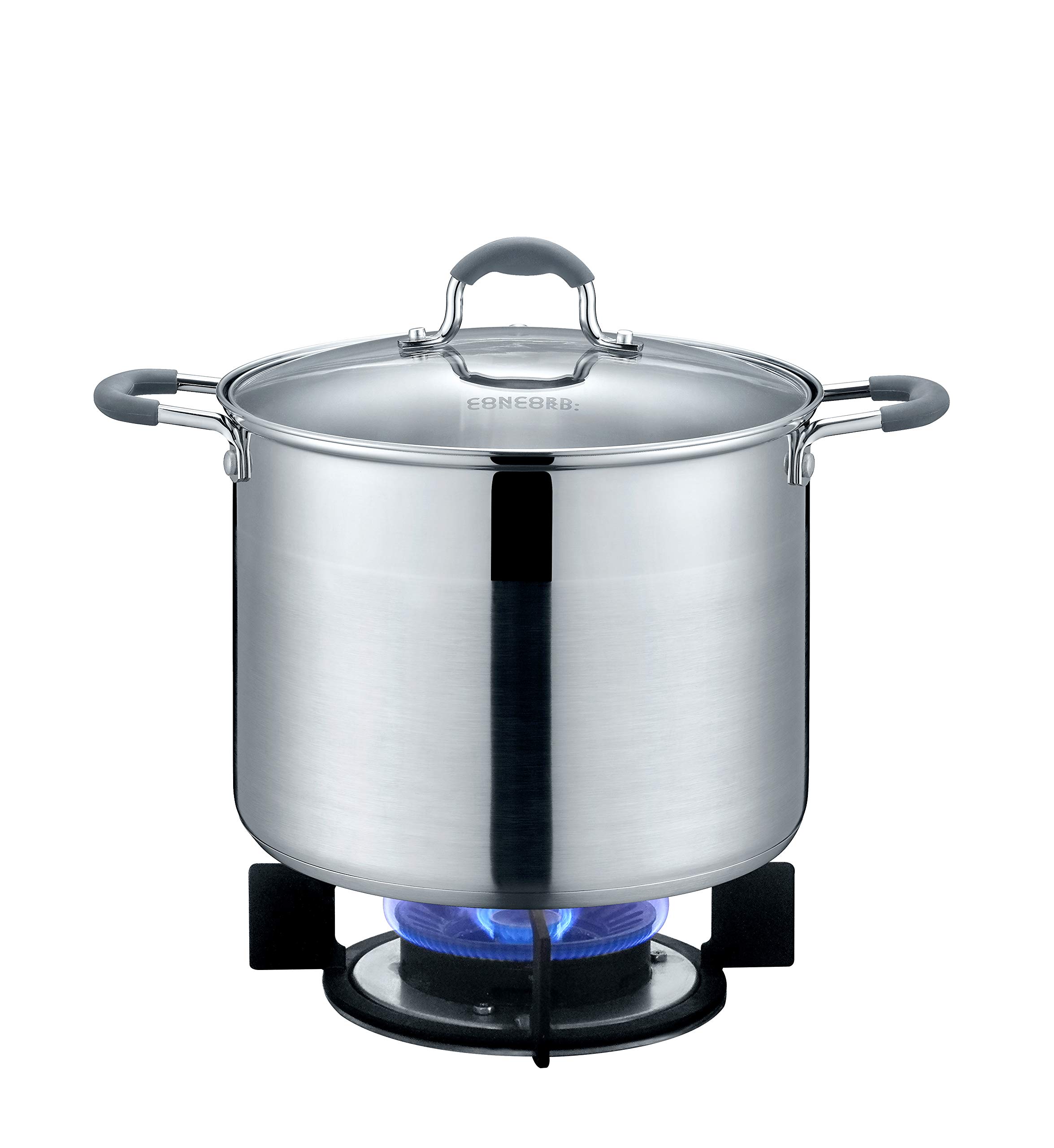 Premium 10 QT CONCORD Stainless Steel Stock Pot with Glass Lid - Induction Compatible Cookware for Soups, Stews & Pasta - Perfect for Home Chefs & Professional Kitchens