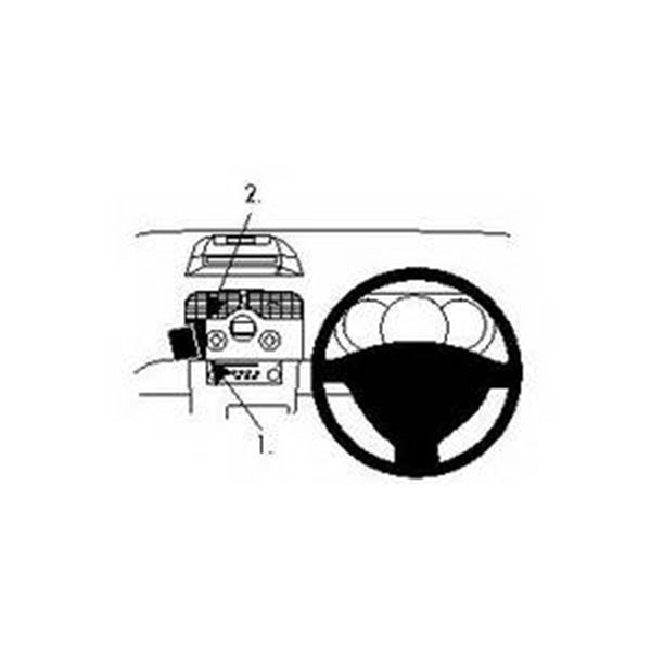 ClicOn No Holes Angled Dash Mount for Renault Kangoo (2008-2012) - Secure Phone Holder for Hands-Free Driving & GPS Navigation