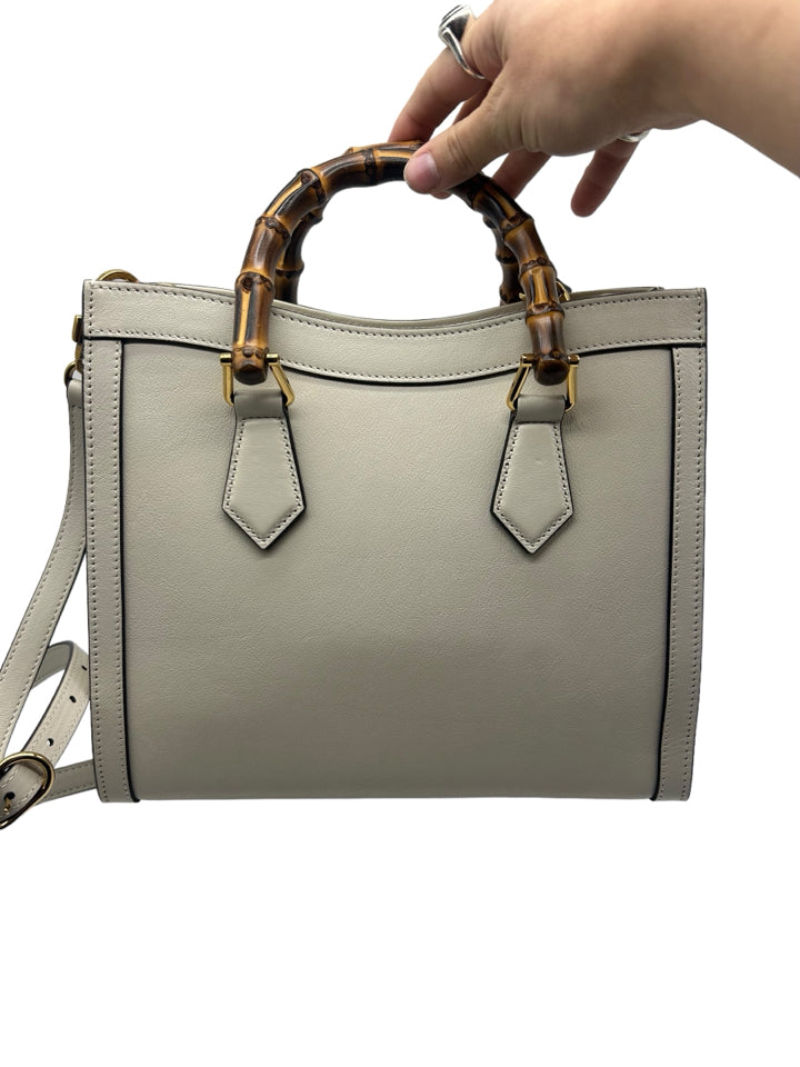 Gucci Diana Mini Tote Bag - Cream Leather Women's Handbag for Work, Travel & Everyday Use