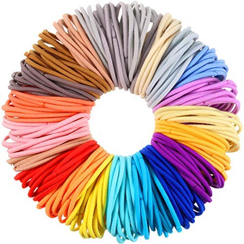 100pcs Multicolor Rose Petal Hair Elastics - Soft Ponytail Holders & Hair Bands for Women & Girls (Perfect for School, Work, Parties & Everyday Use)