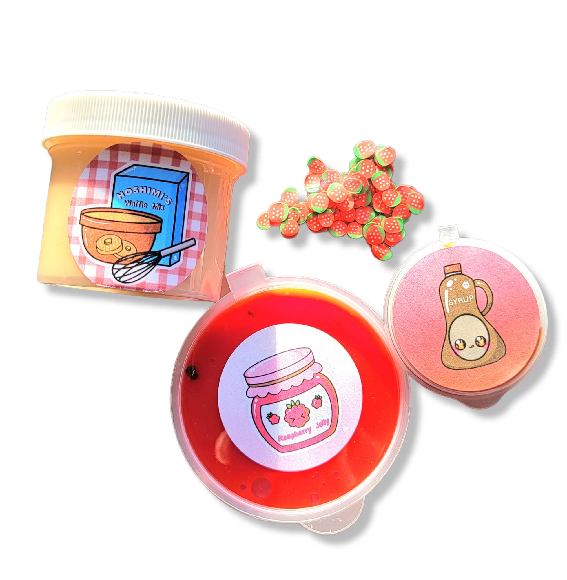 Hoshimis Mini Waffles Handmade Scented DIY Slime Kit for Kids - Creative Sensory Play, Stress Relief & Fun Party Activity - Hoshimi Slimes | Perfect for Birthday Gifts, Classroom Projects & Relaxation Time