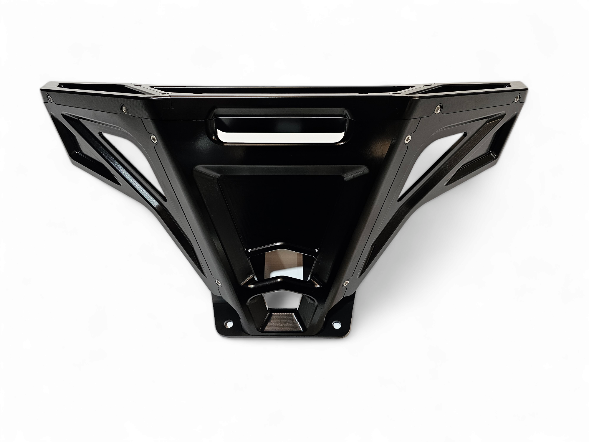 2022-2025 Polaris RZR Pro R & Turbo R Front Winch Bumper - Black Anodized Aluminum Billet (FWB610030) | Off-Road Protection & Recovery Accessory for UTV Trail Riding & Rock Crawling