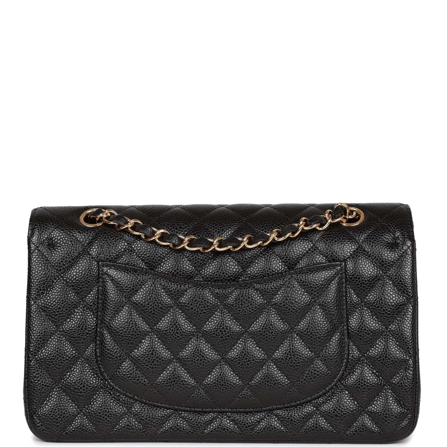 Chanel Medium Classic Double Flap Bag Black Caviar Gold Hardware - Luxury Designer Handbag for Women | Perfect for Work, Evening Events & Special Occasions