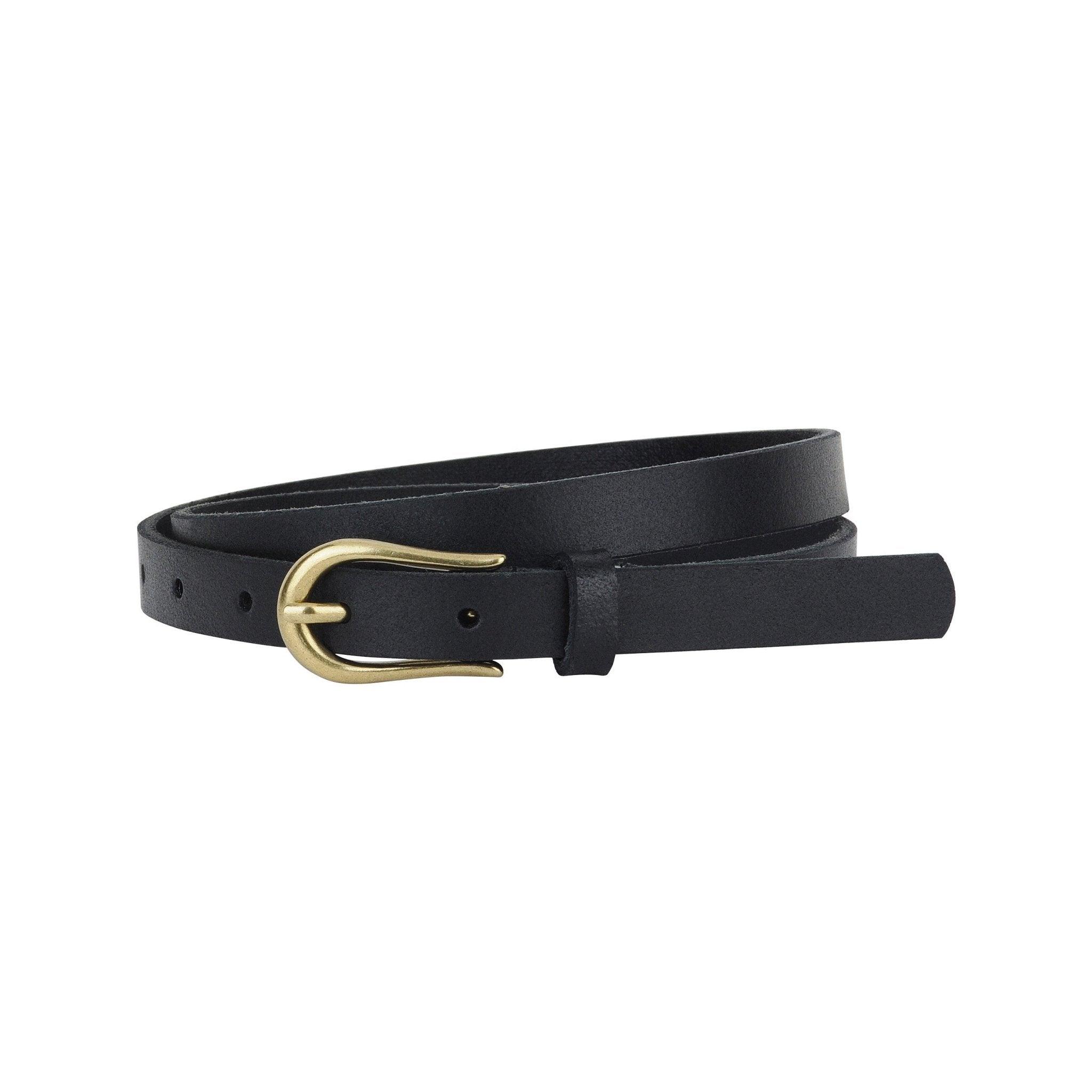 Slim Genuine Leather Belt for Women & Men - Adjustable Waist Strap - Classic & Stylish Accessory for Jeans, Dresses & Office Wear