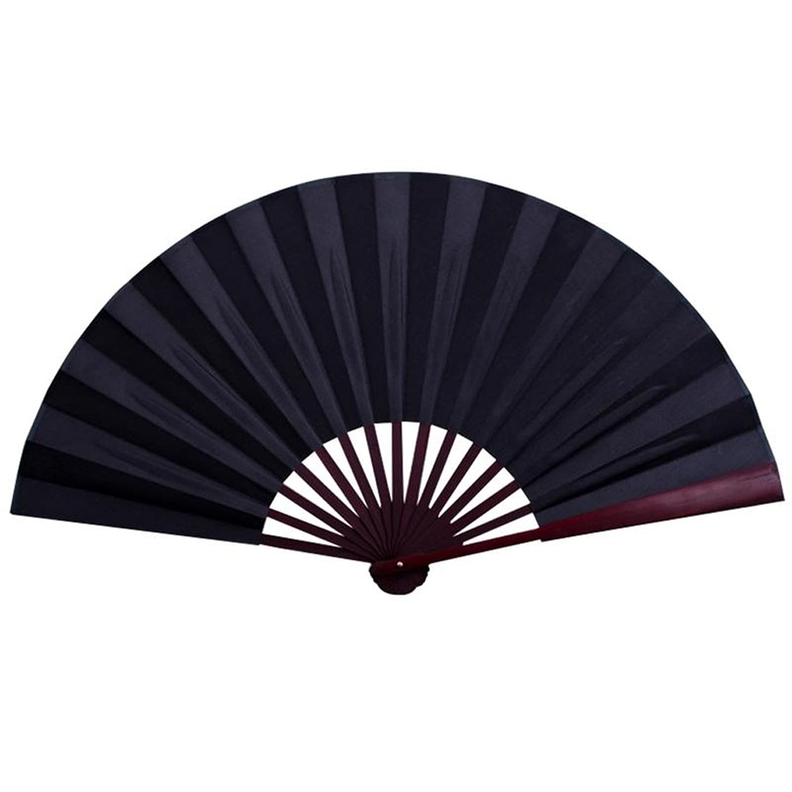 PBLCYUT Chinese Style Antique Folding Fan - Handmade Silk Cloth Blank Fan with Wooden Bamboo Frame, Portable Decorative Prop (Black) | Perfect for Home Decor, Costume Accessories, Photography Props & Cultural Events