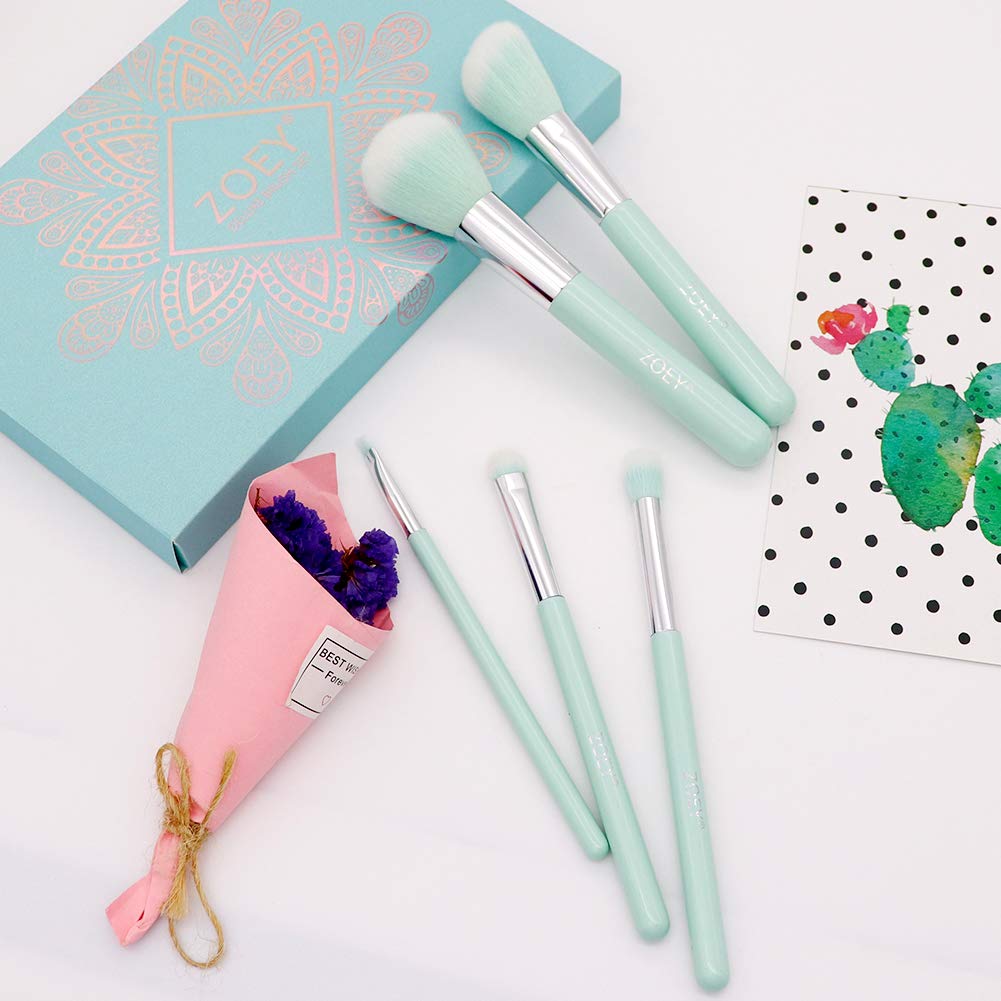 Premium Synthetic Makeup Brush Set - Eyeshadow, Foundation, Blending & Concealer Brushes for Flawless Application | Durable & Long-Lasting | Includes Travel Makeup Bag | Perfect for Daily Makeup, Professional Use & On-The-Go Touch-Ups