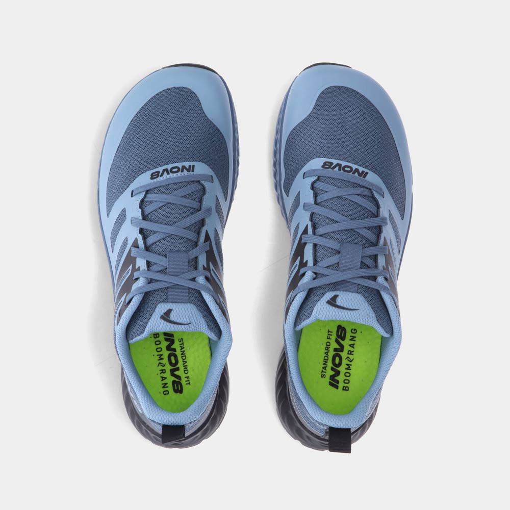 INOV8 Men's TrailFly (M) Wide Trail Running Shoes - Blue Grey/Black/Slate | Lightweight & Durable for Hiking, Trail Running & Outdoor Adventures