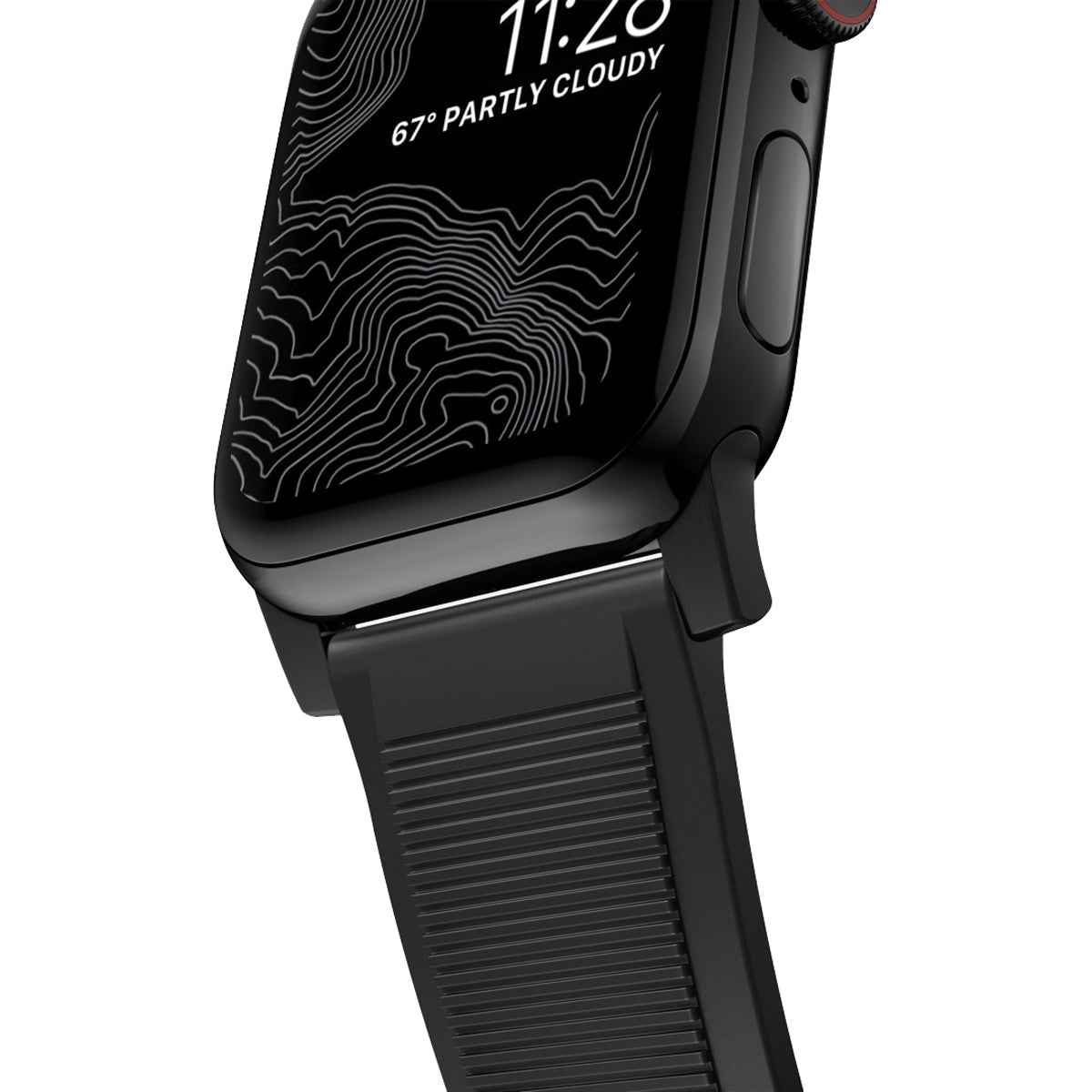 Nomad Rugged Band for Apple Watch 41mm - Durable Black Stainless Steel Strap | Perfect for Outdoor Activities, Workouts & Adventure Travel